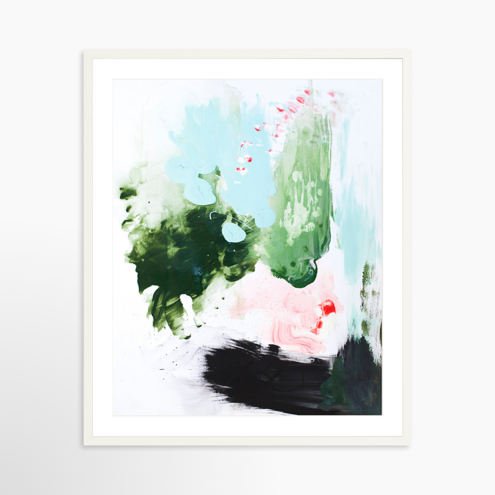 24x30 / White Frame + White Mat