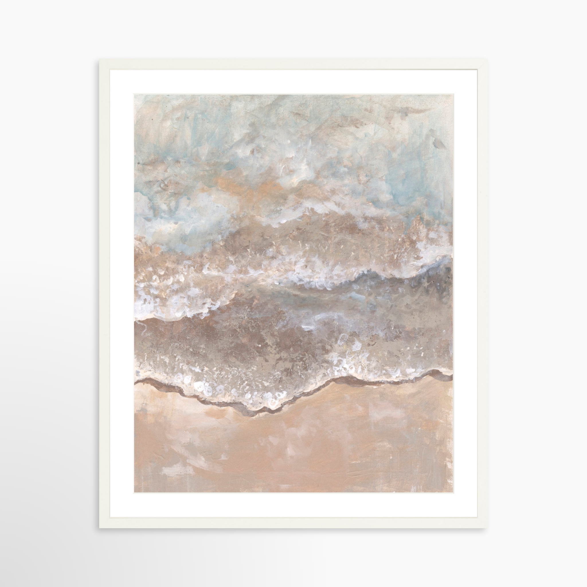 24x30 / White Frame + White Mat