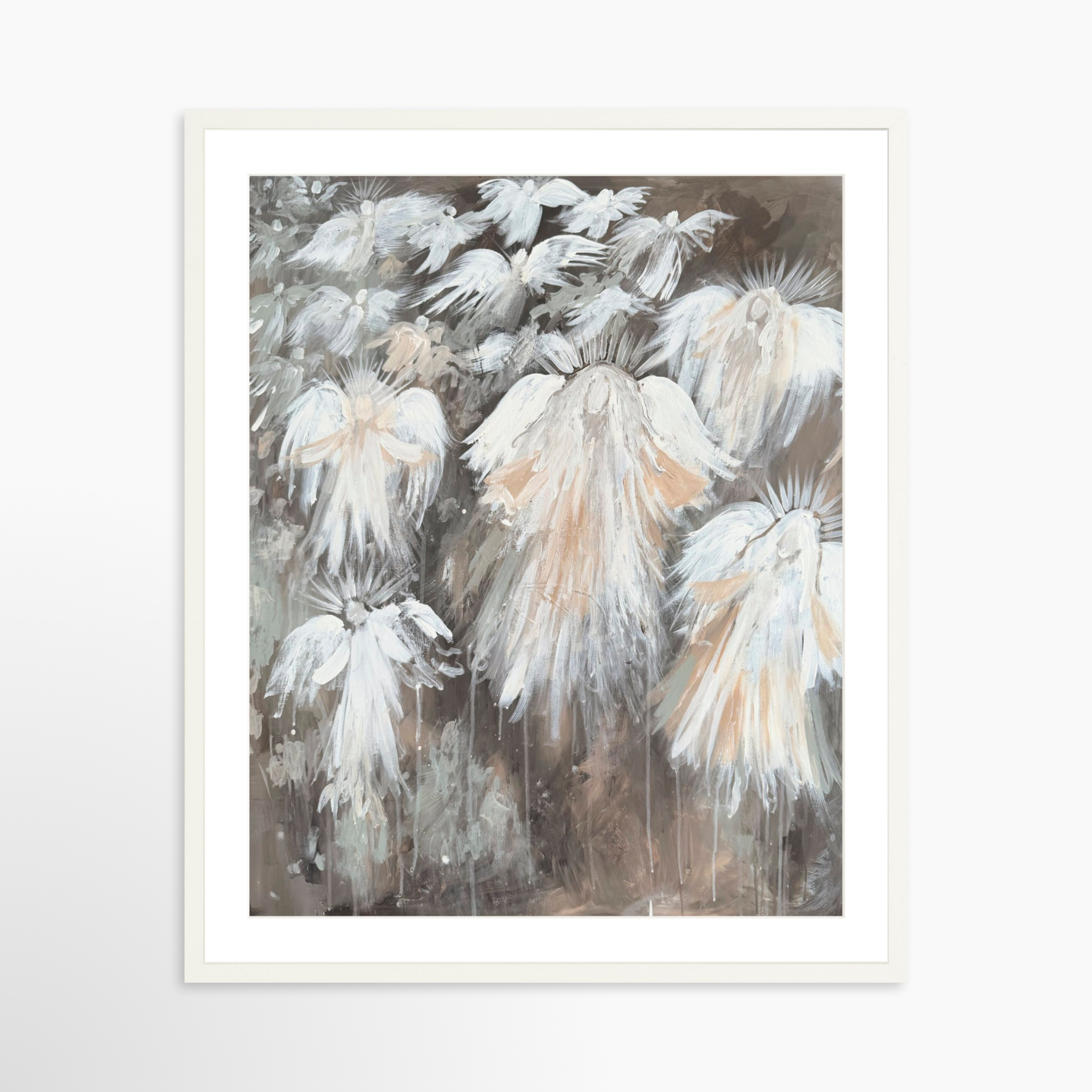 24x30 / White Frame + White Mat