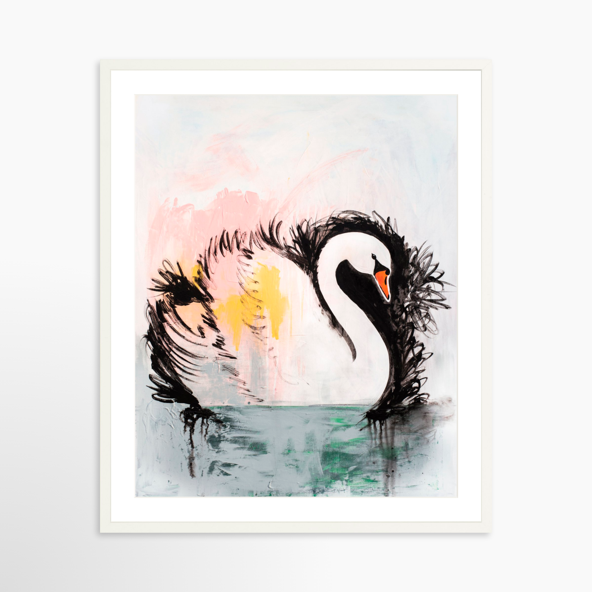 24x30 / White Frame + White Mat