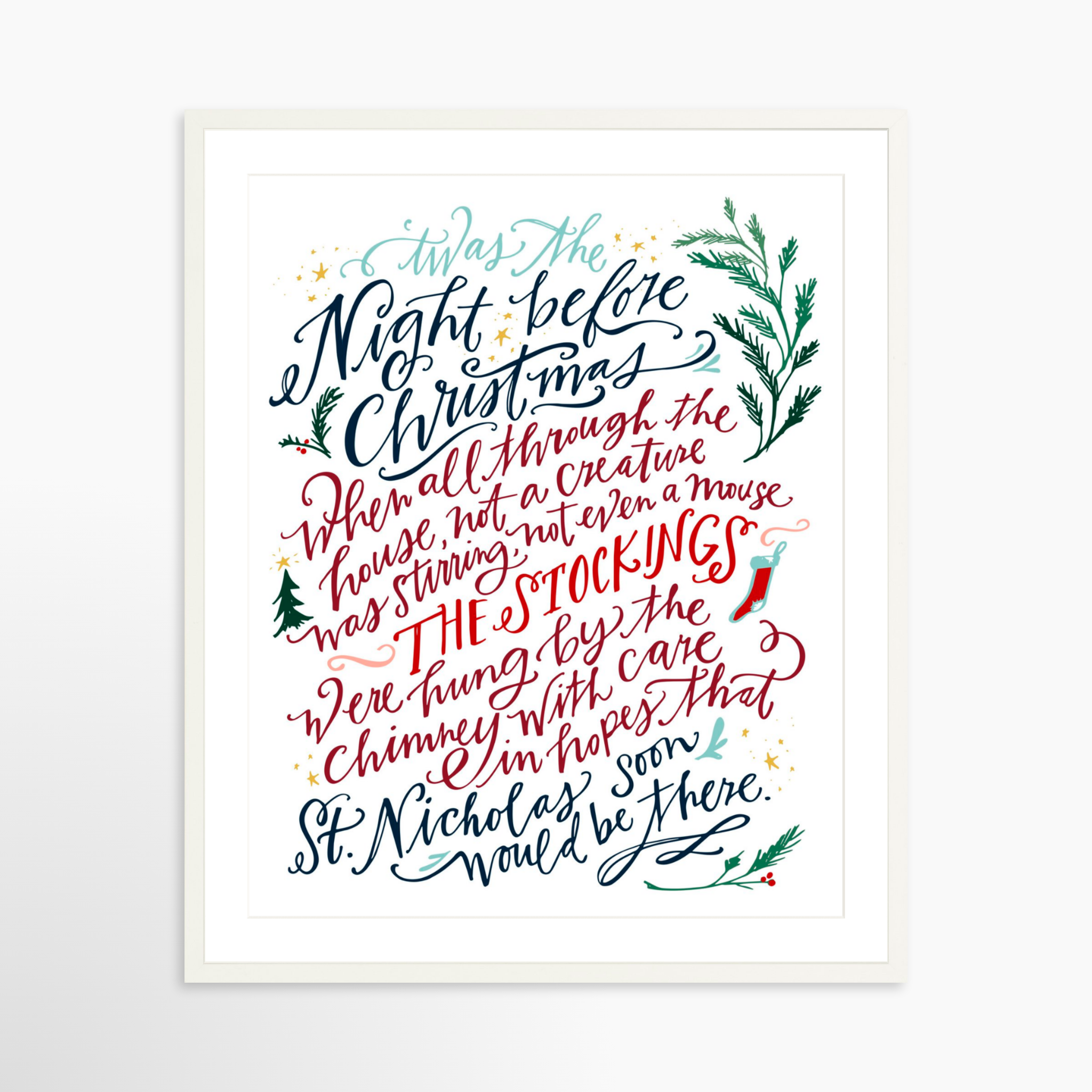 24x30 / White Frame + White Mat