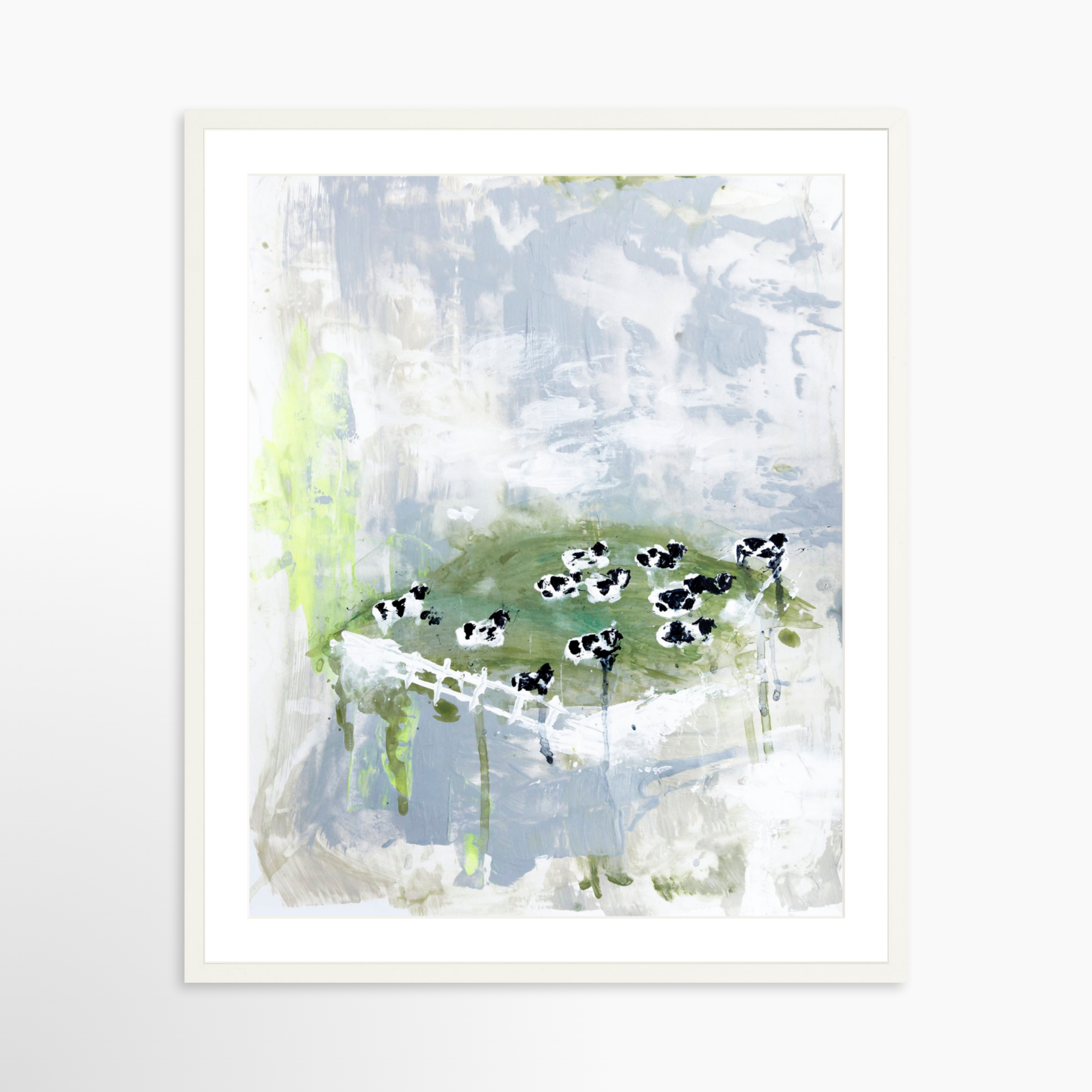 24x30 / White Frame + White Mat