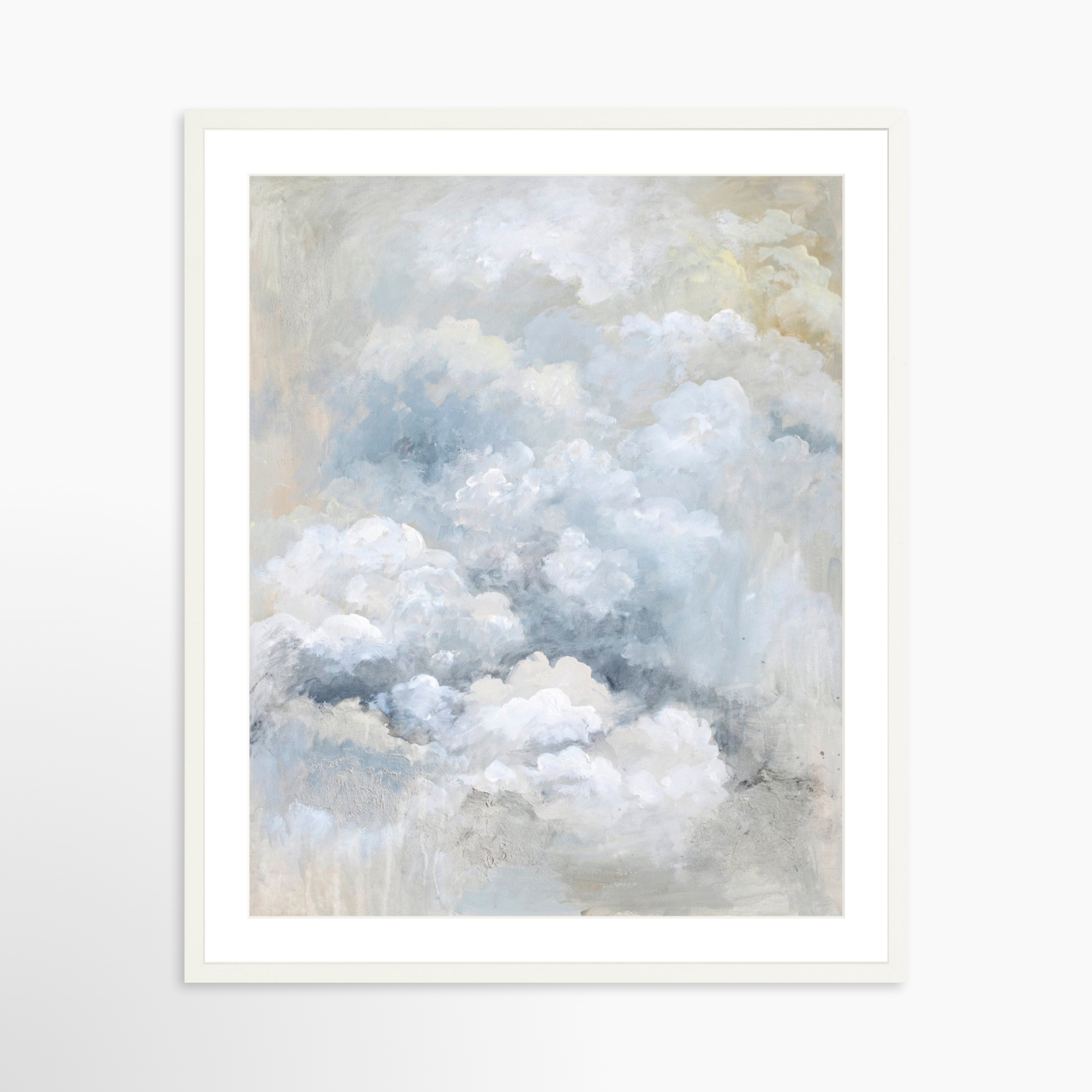 24x30 / White Frame + White Mat