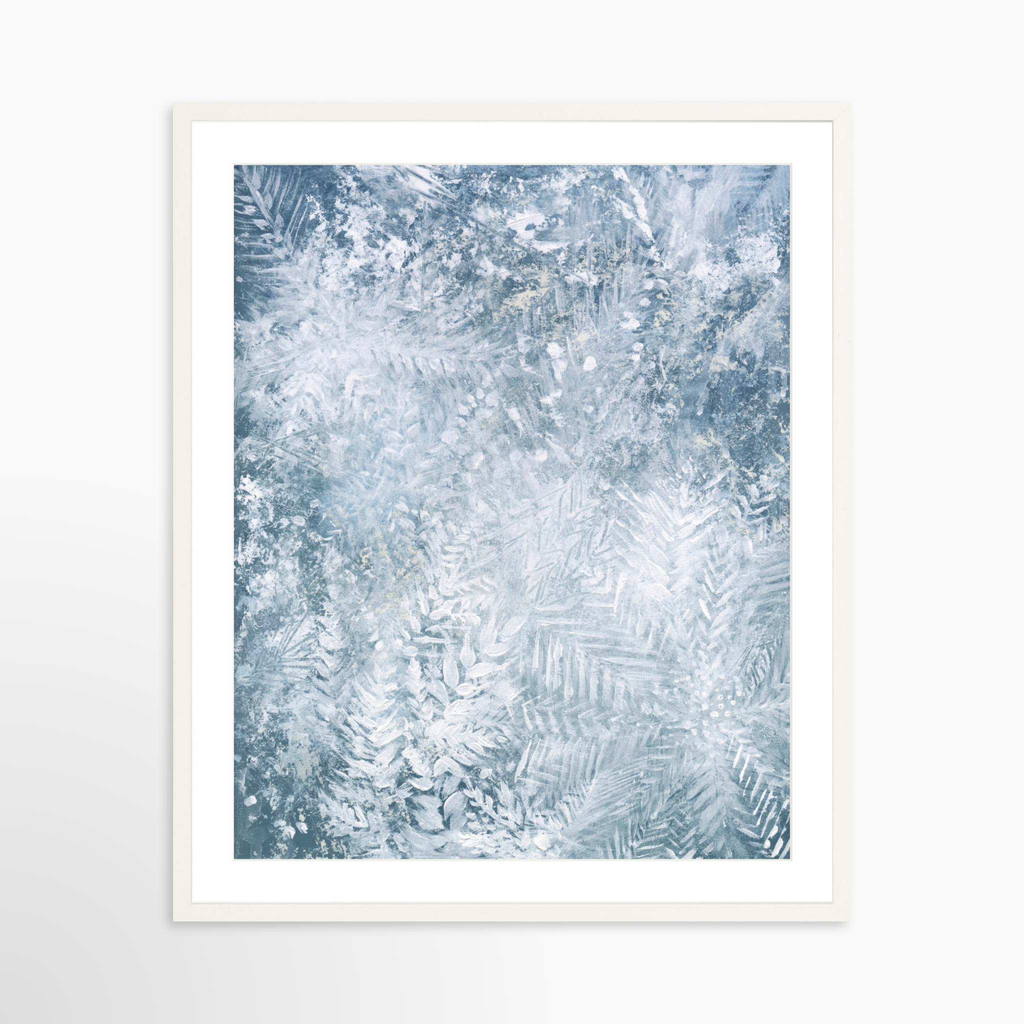 24x30 / White Frame + White Mat