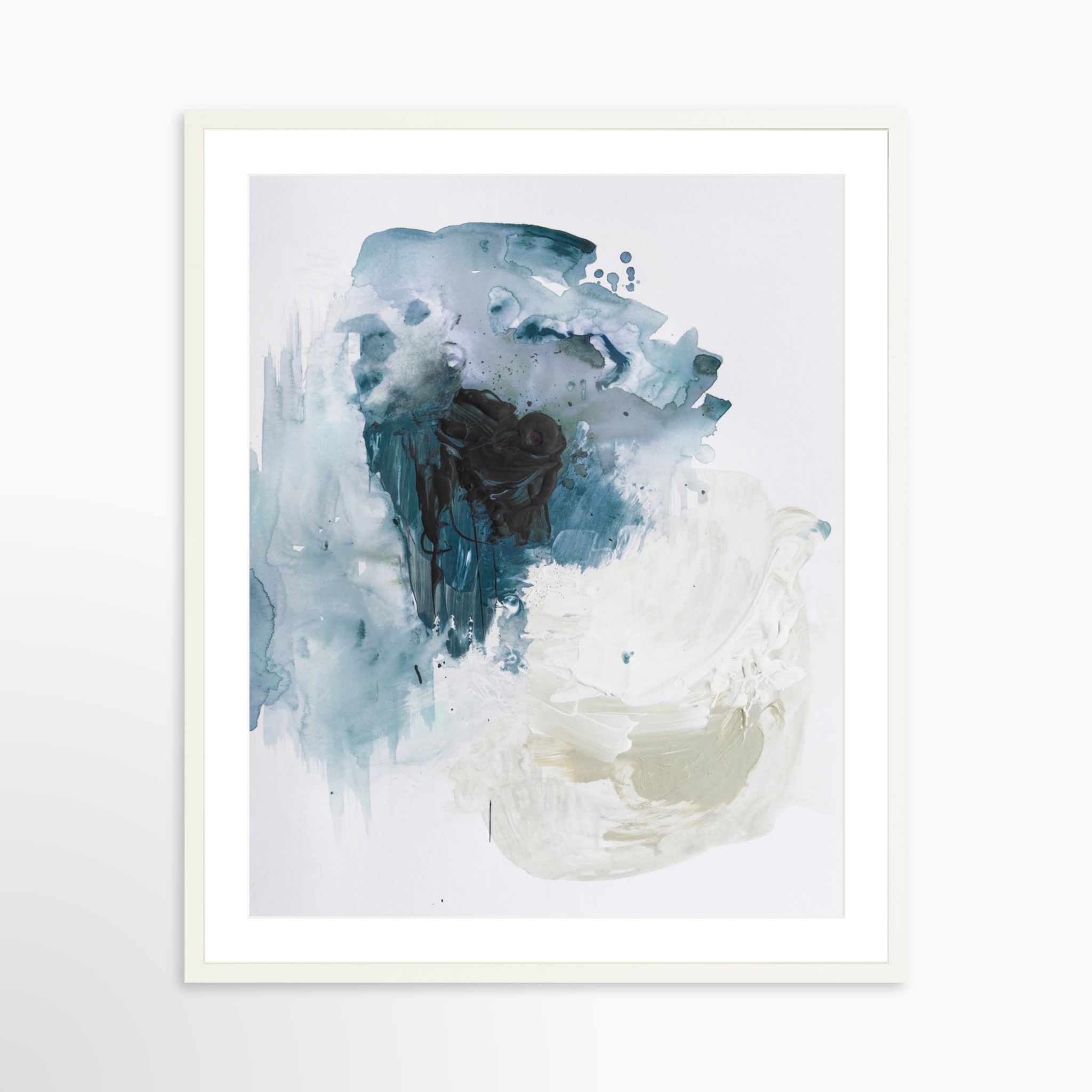 24x30 / White Frame + White Mat