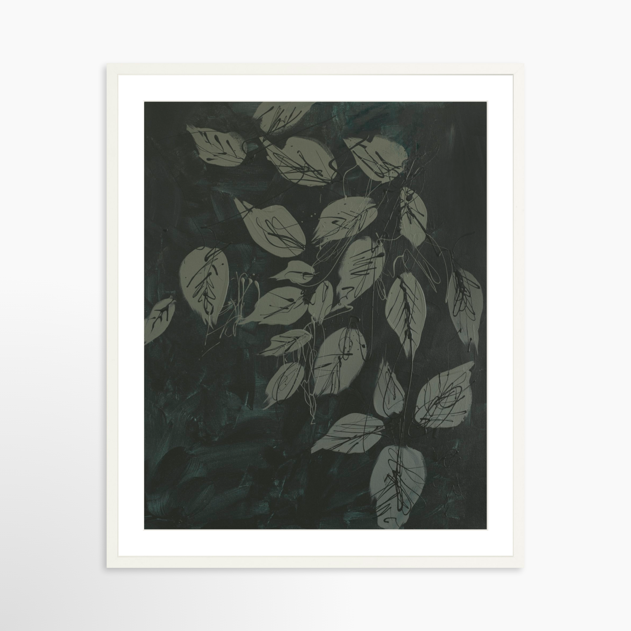 24x30 / White Frame + White Mat