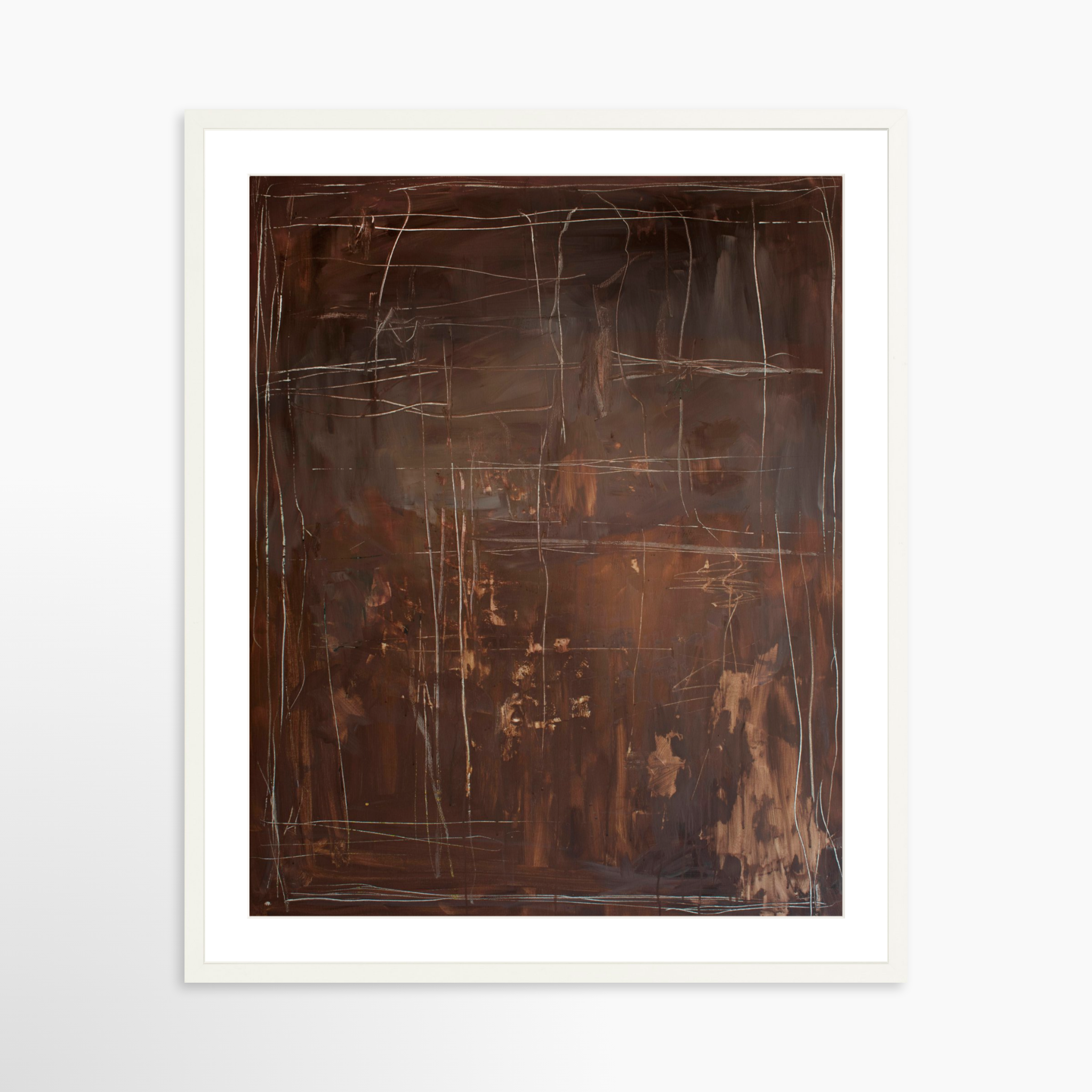 24x30 / White Frame + White Mat