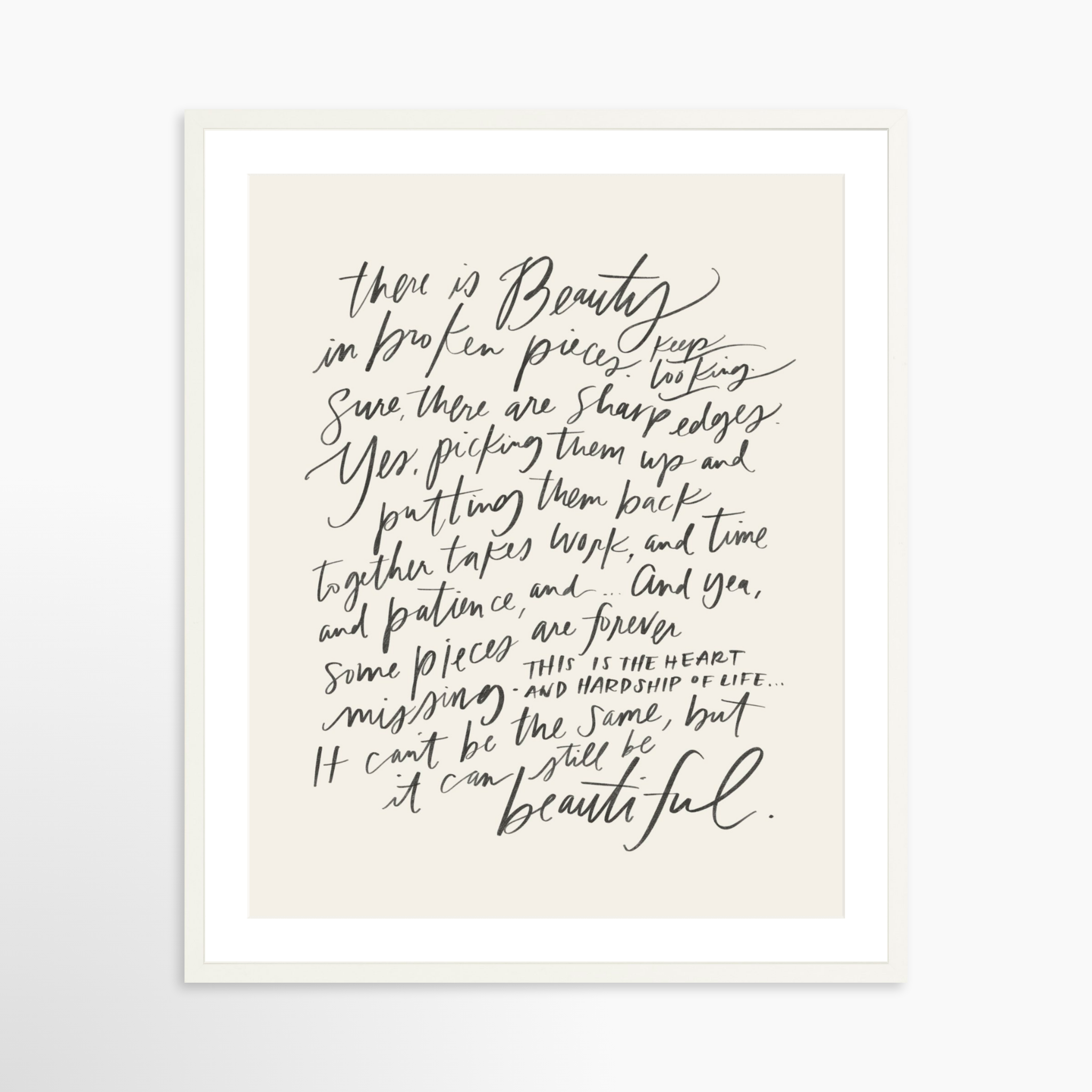 24x30 / White Frame + White Mat