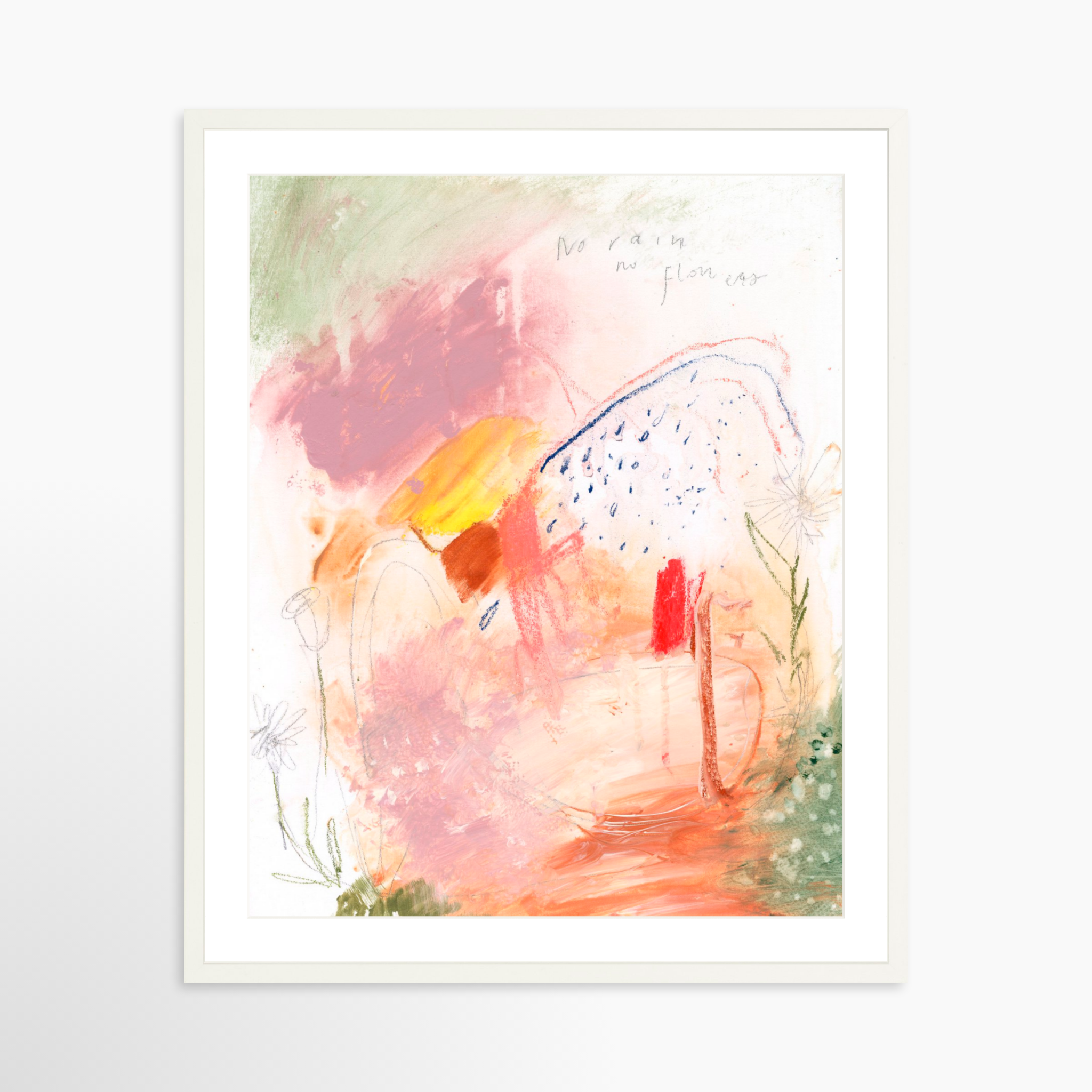 24x30 / White Frame + White Mat