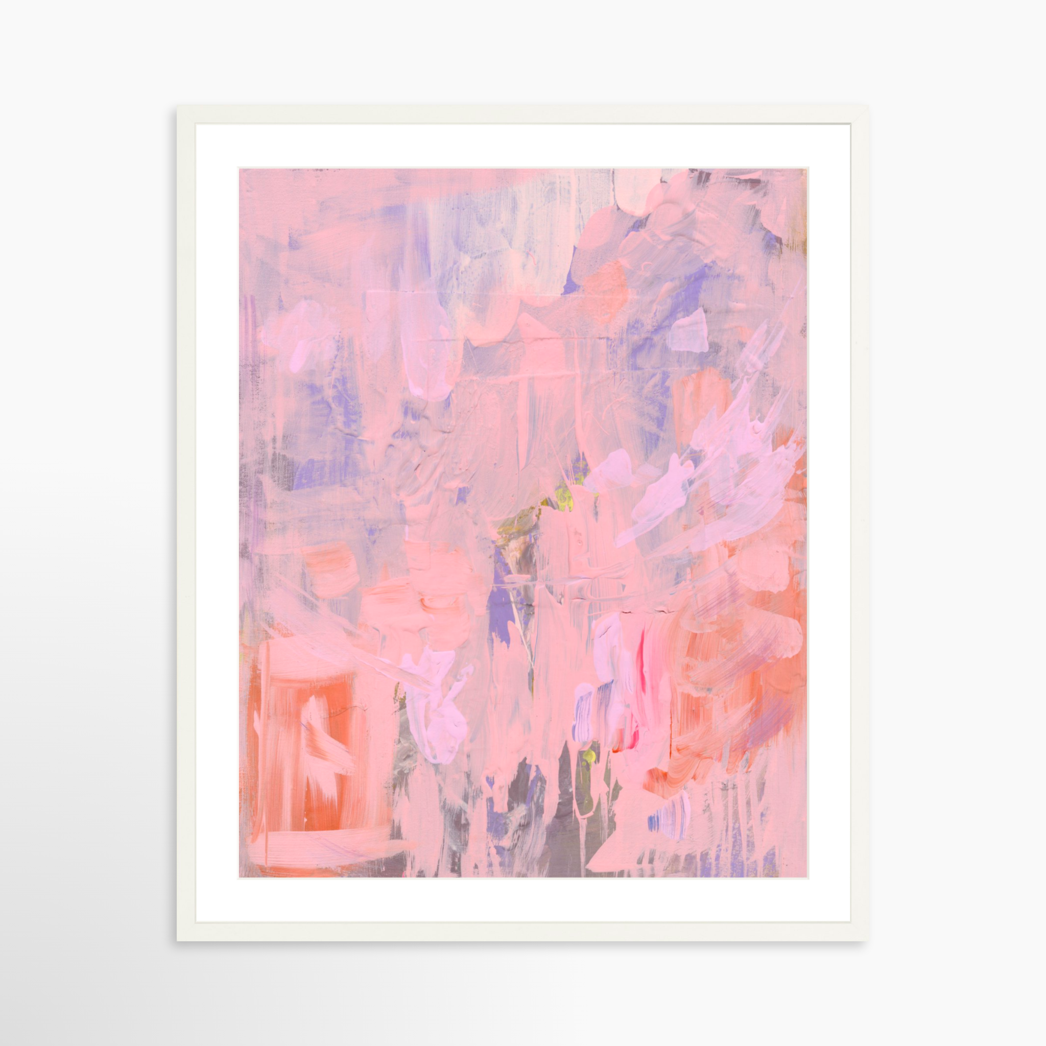 24x30 / White Frame + White Mat