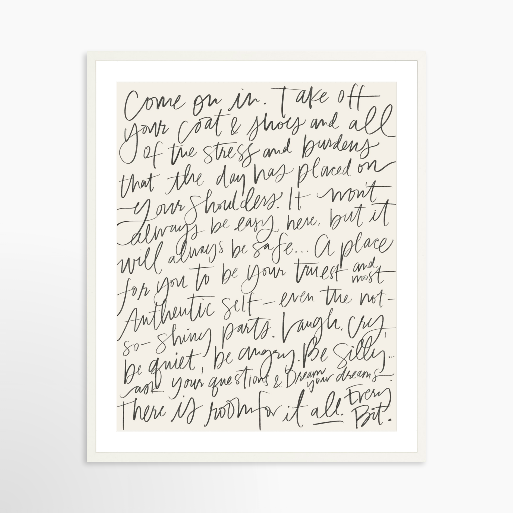 24x30 / White Frame + White Mat