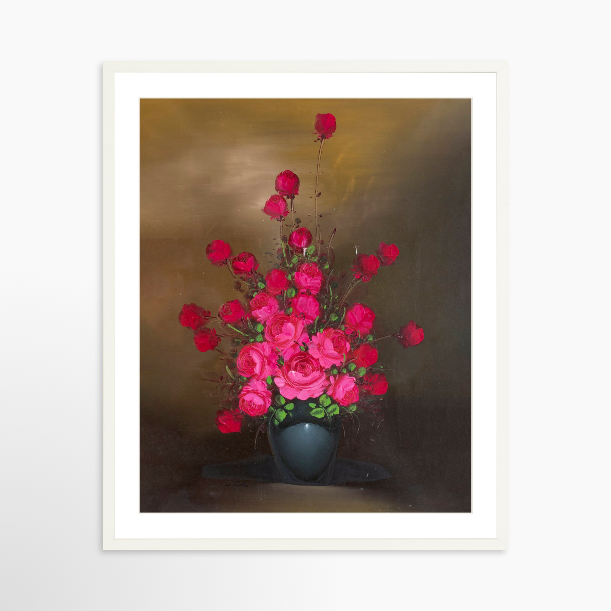 24x30 / White Frame + White Mat