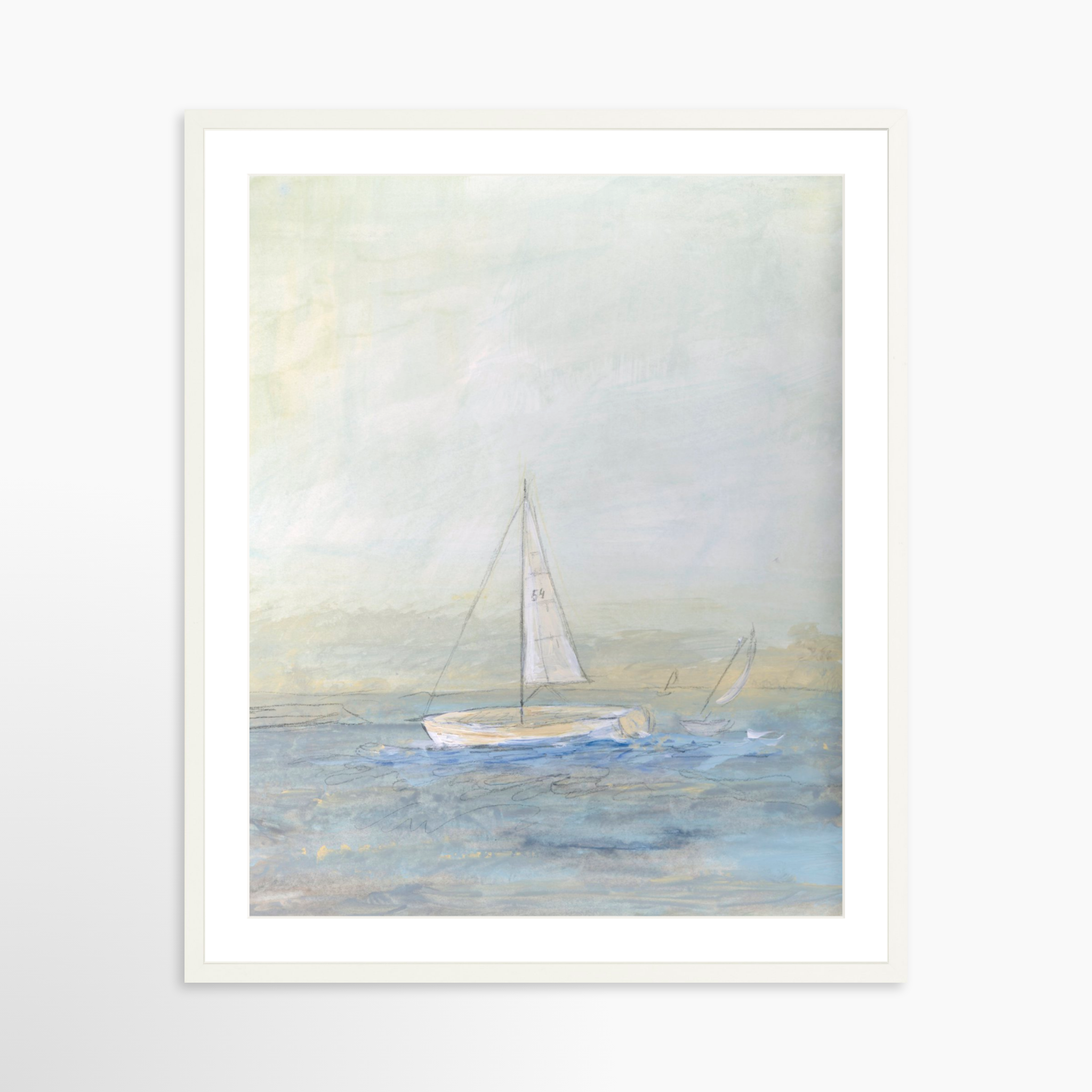 24x30 / White Frame + White Mat