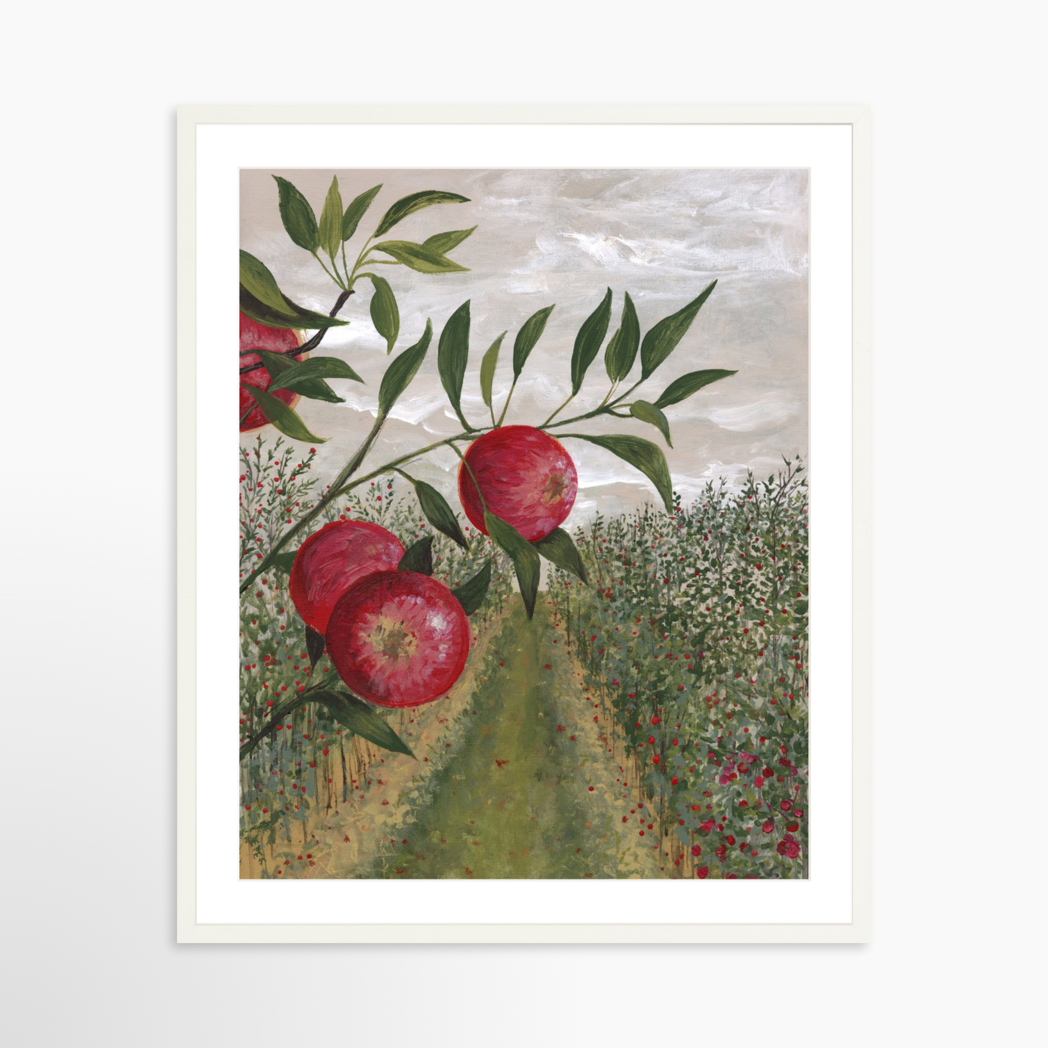 24x30 / White Frame + White Mat