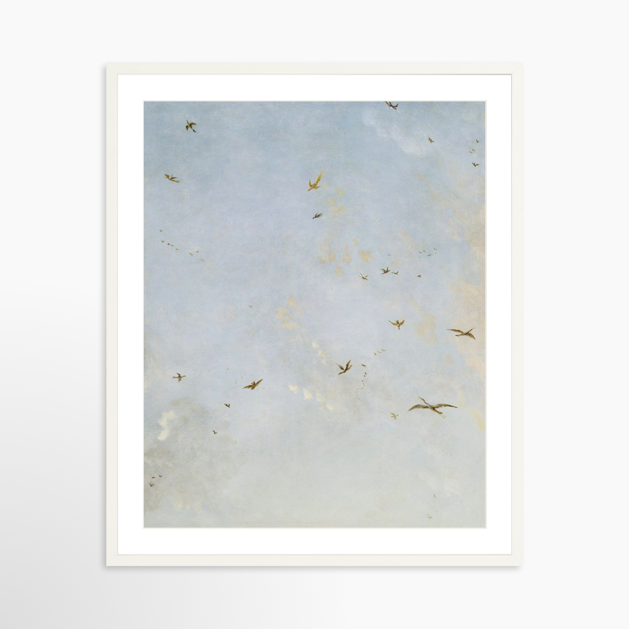 24x30 / White Frame + White Mat