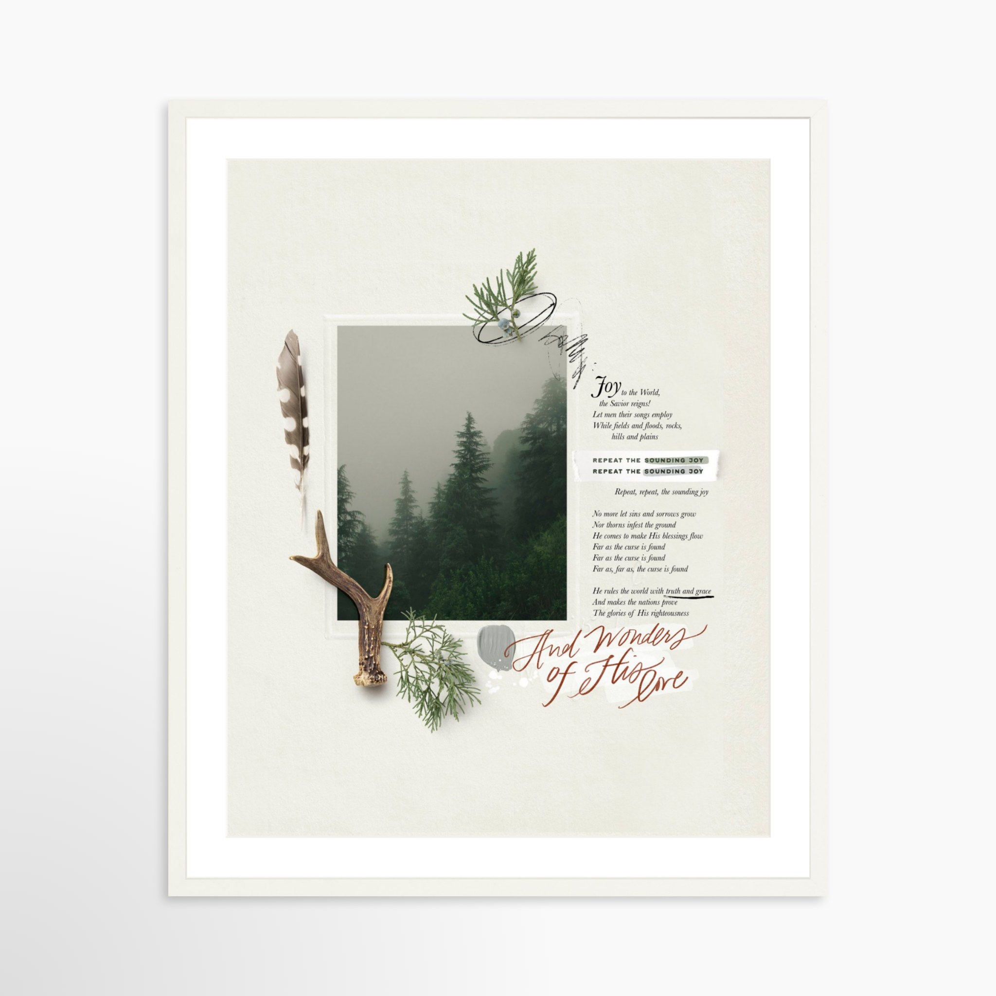 24x30 / White Frame + White Mat