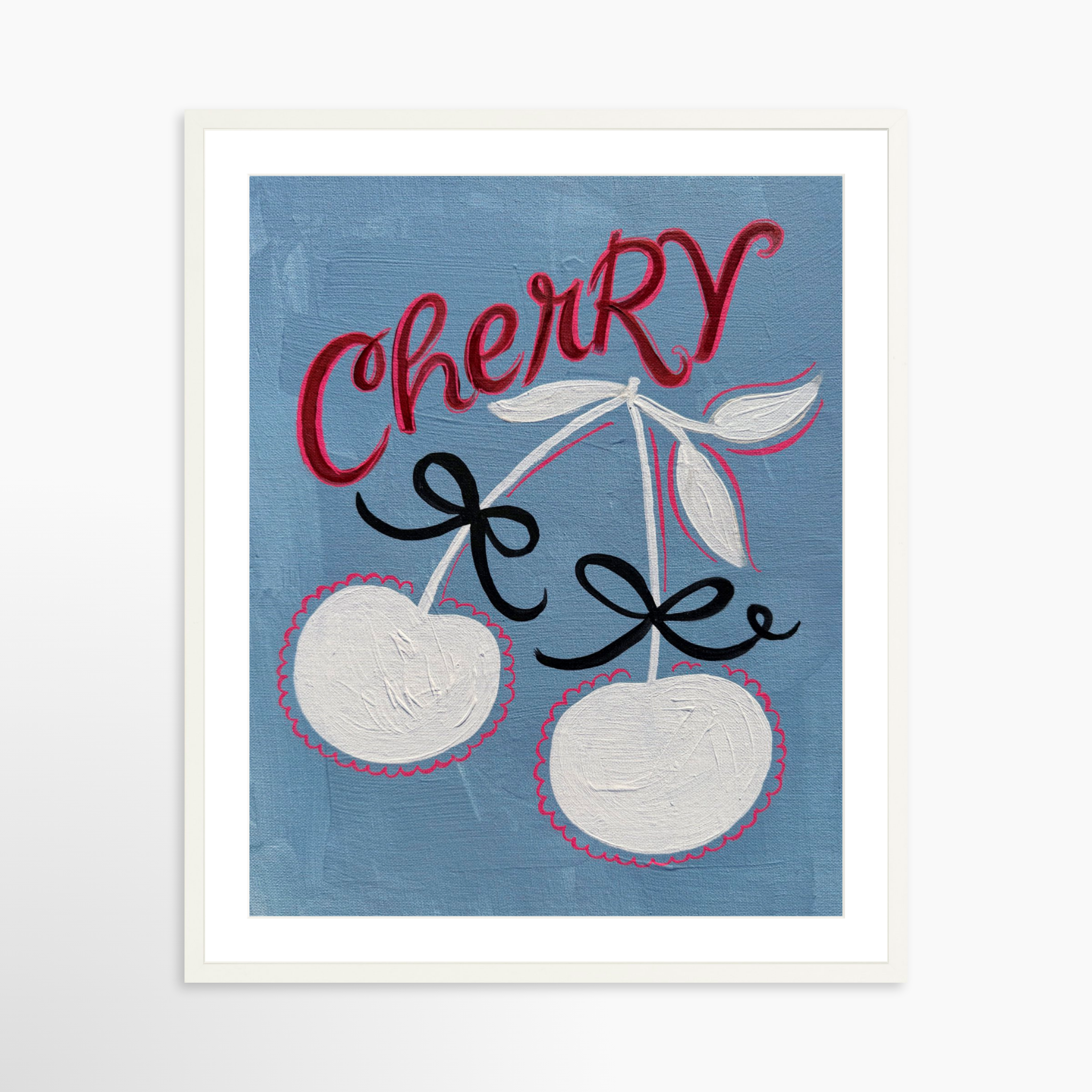 24x30 / White Frame + White Mat