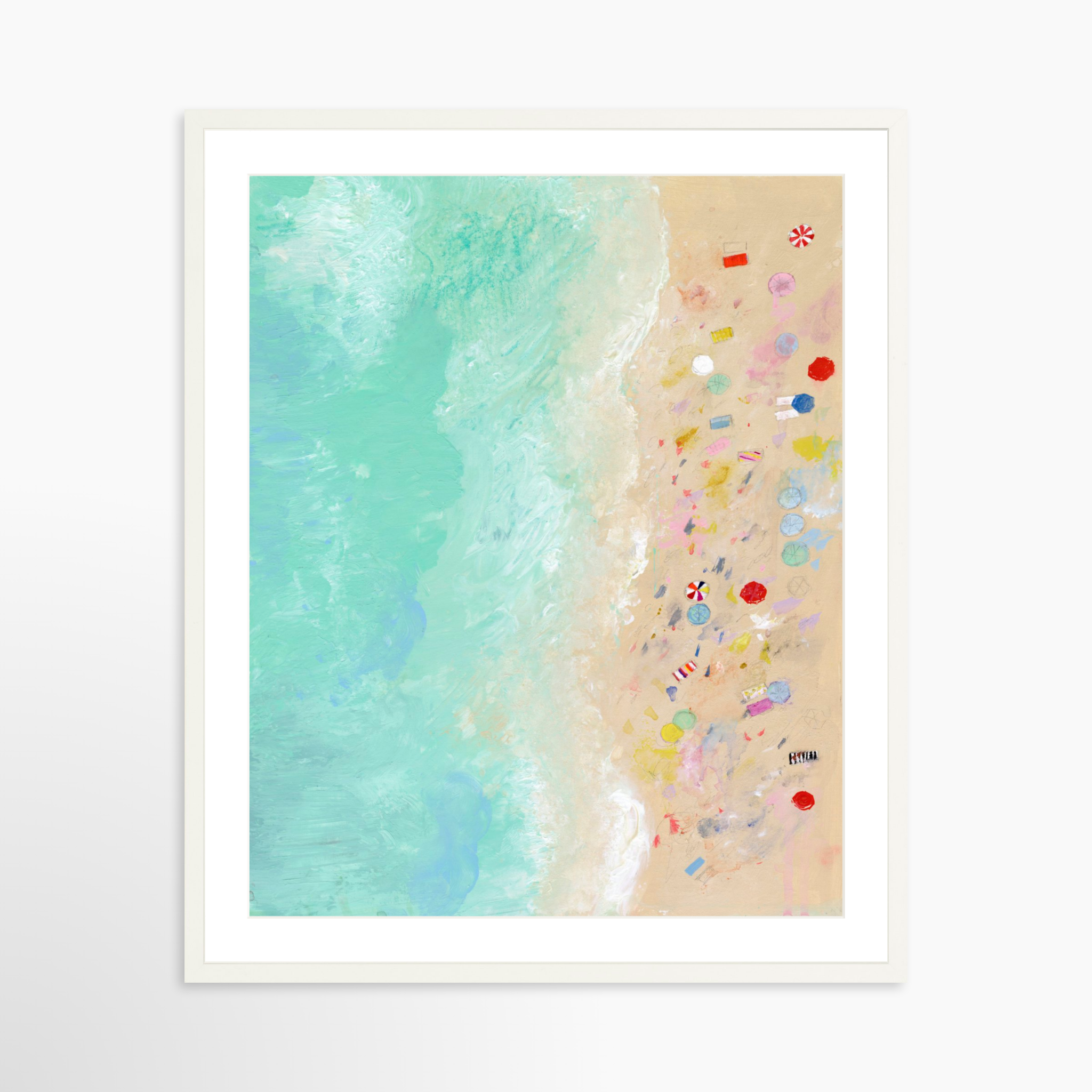 24x30 / White Frame + White Mat