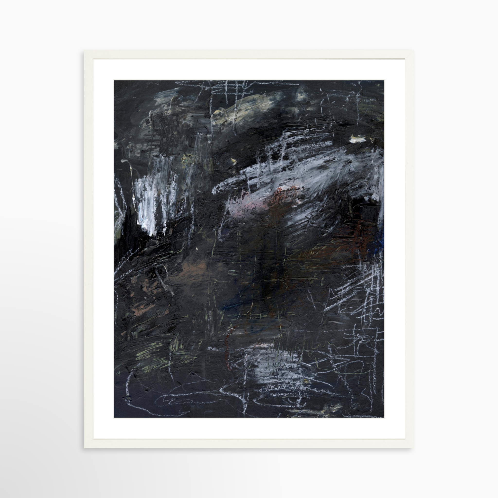 24x30 / White Frame + White Mat
