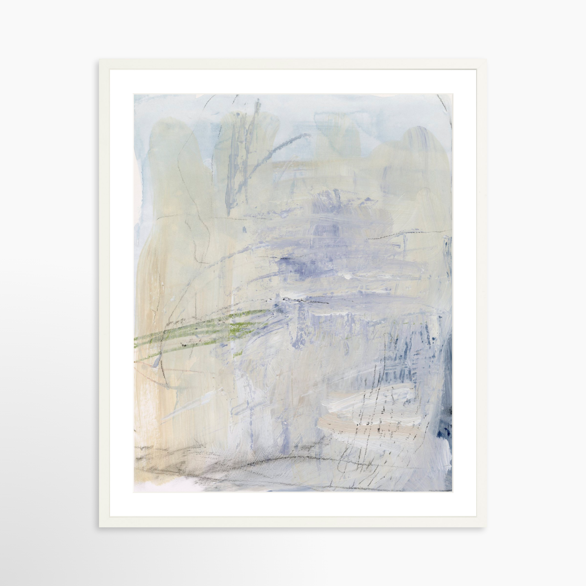 24x30 / White Frame + White Mat