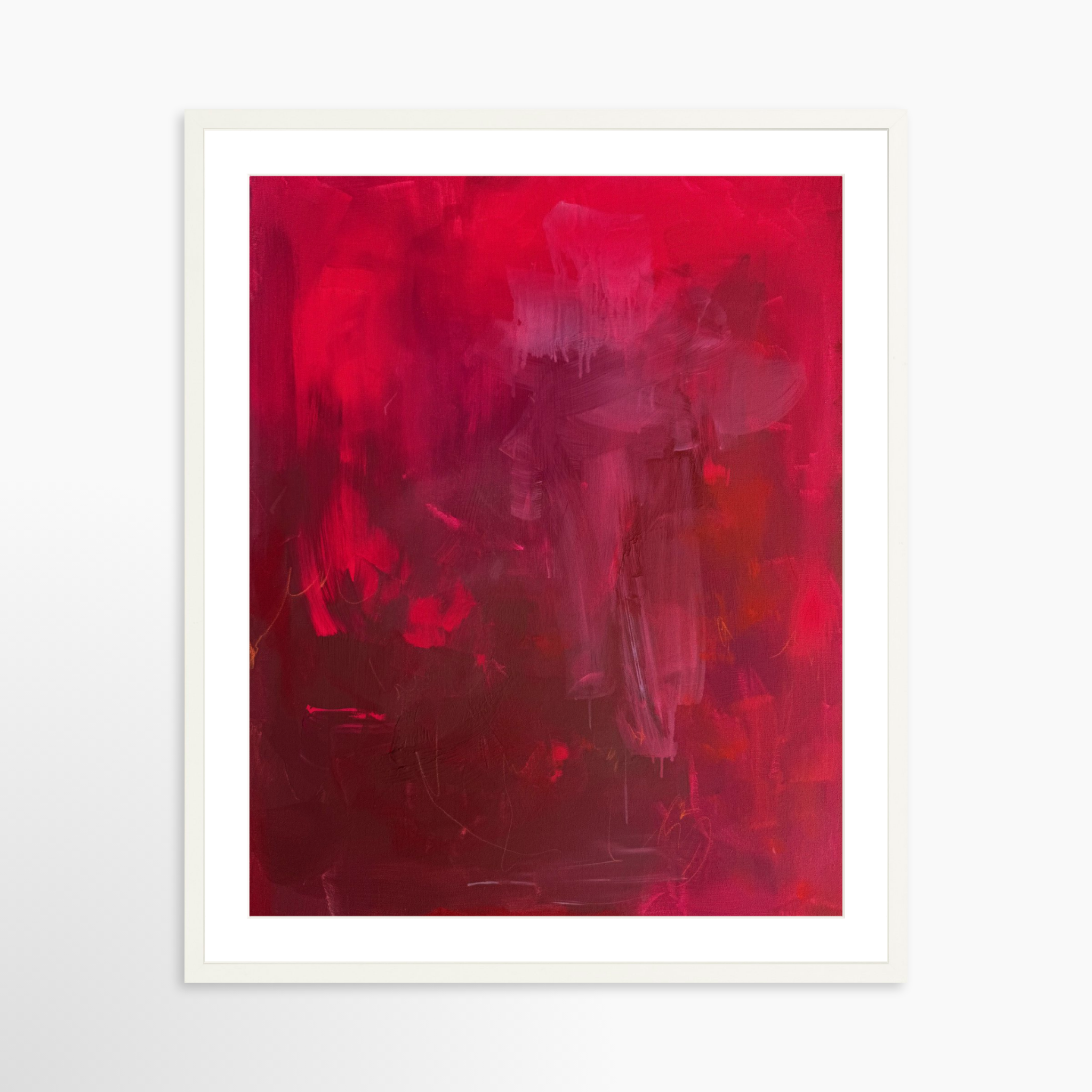 24x30 / White Frame + White Mat