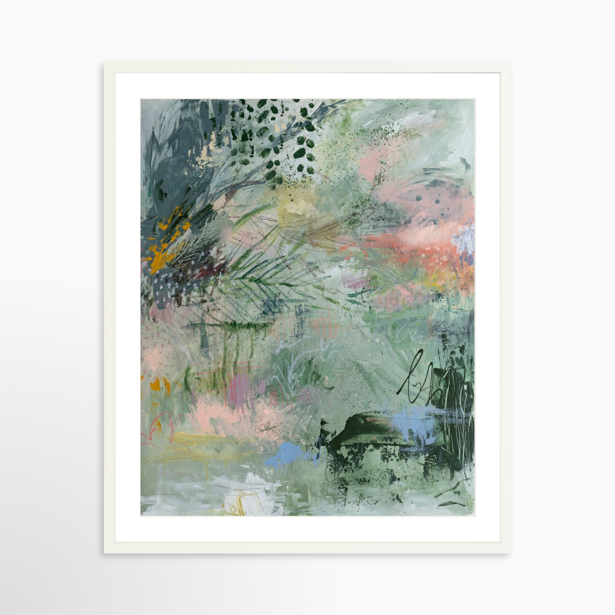 24x30 / White Frame + White Mat