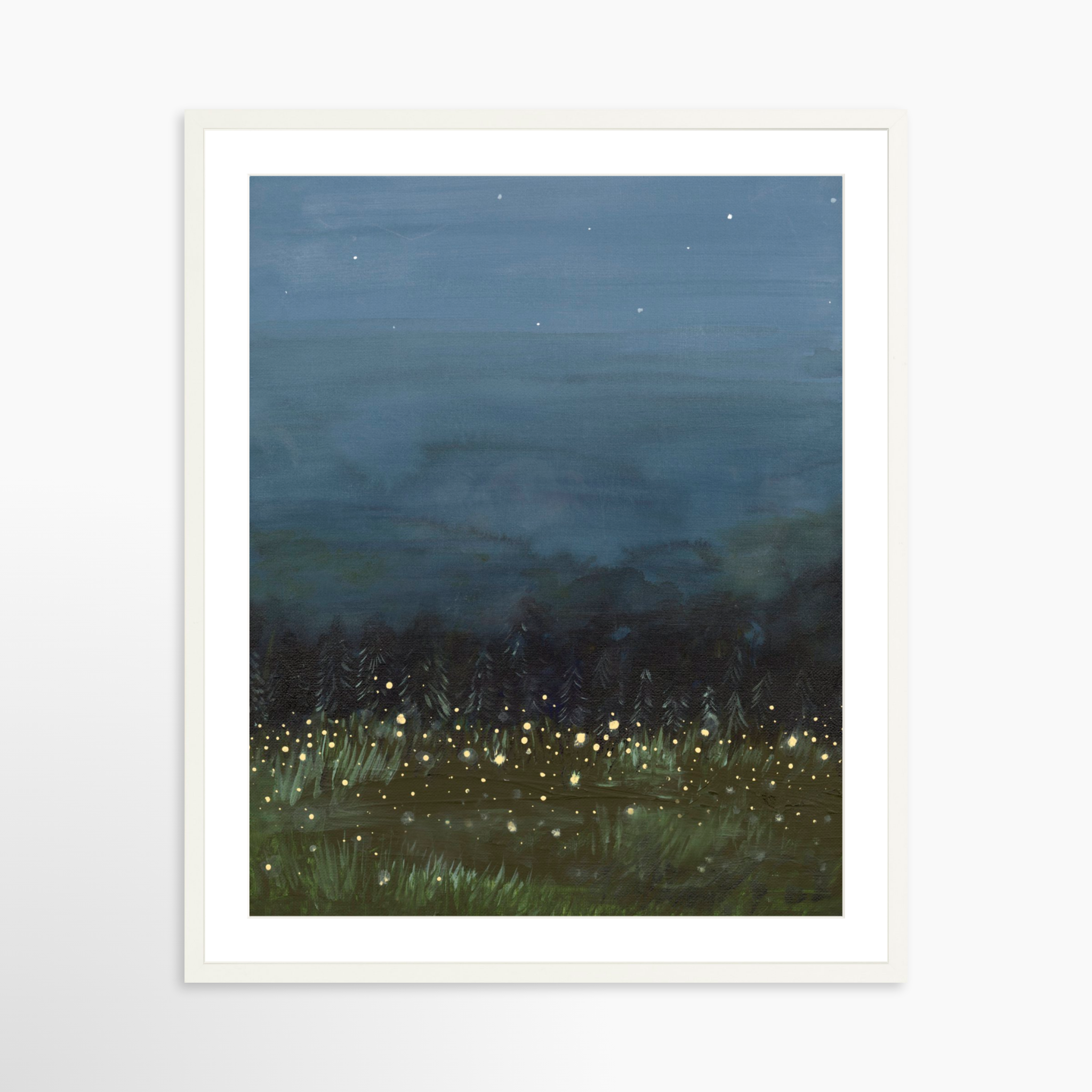 24x30 / White Frame + White Mat