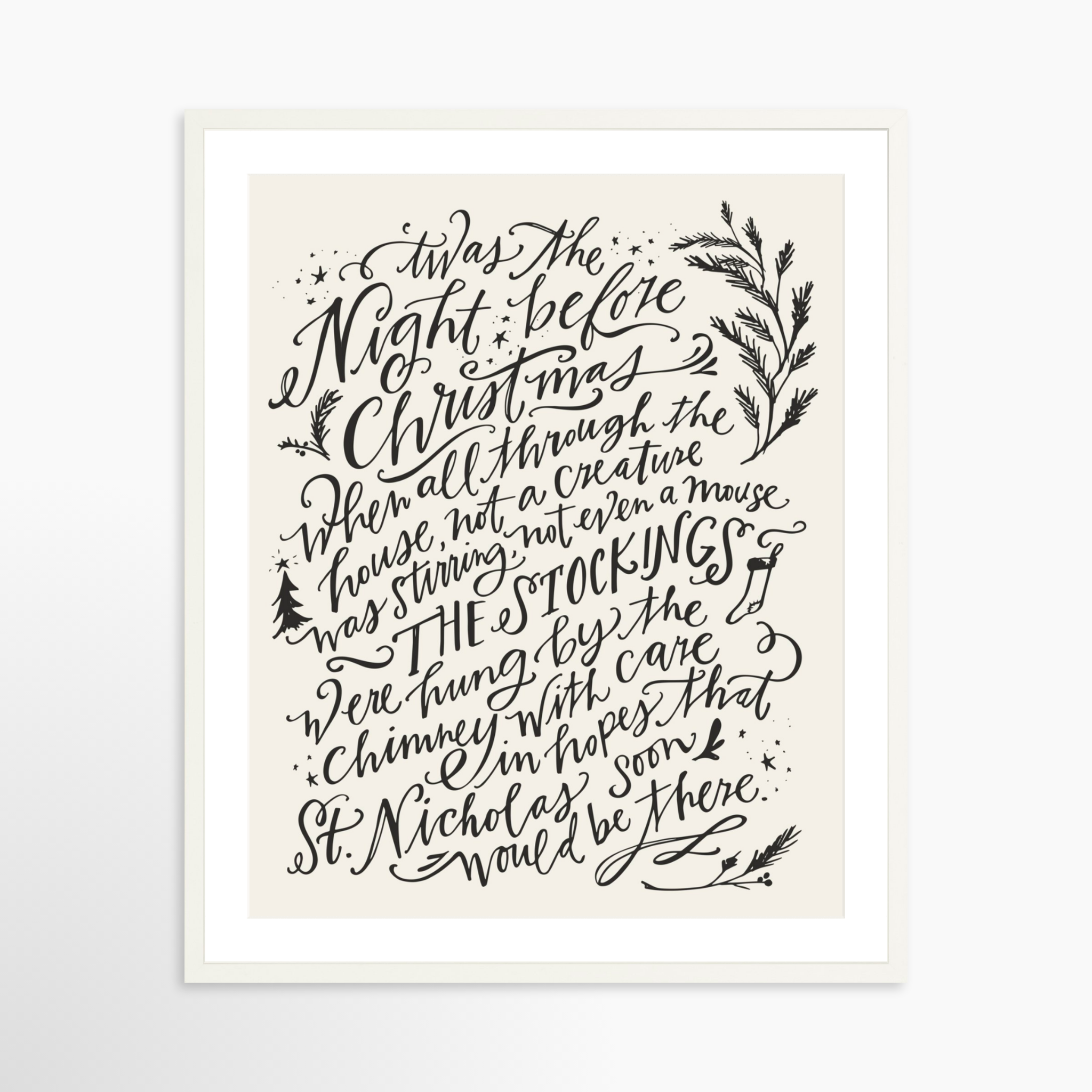 24x30 / White Frame + White Mat