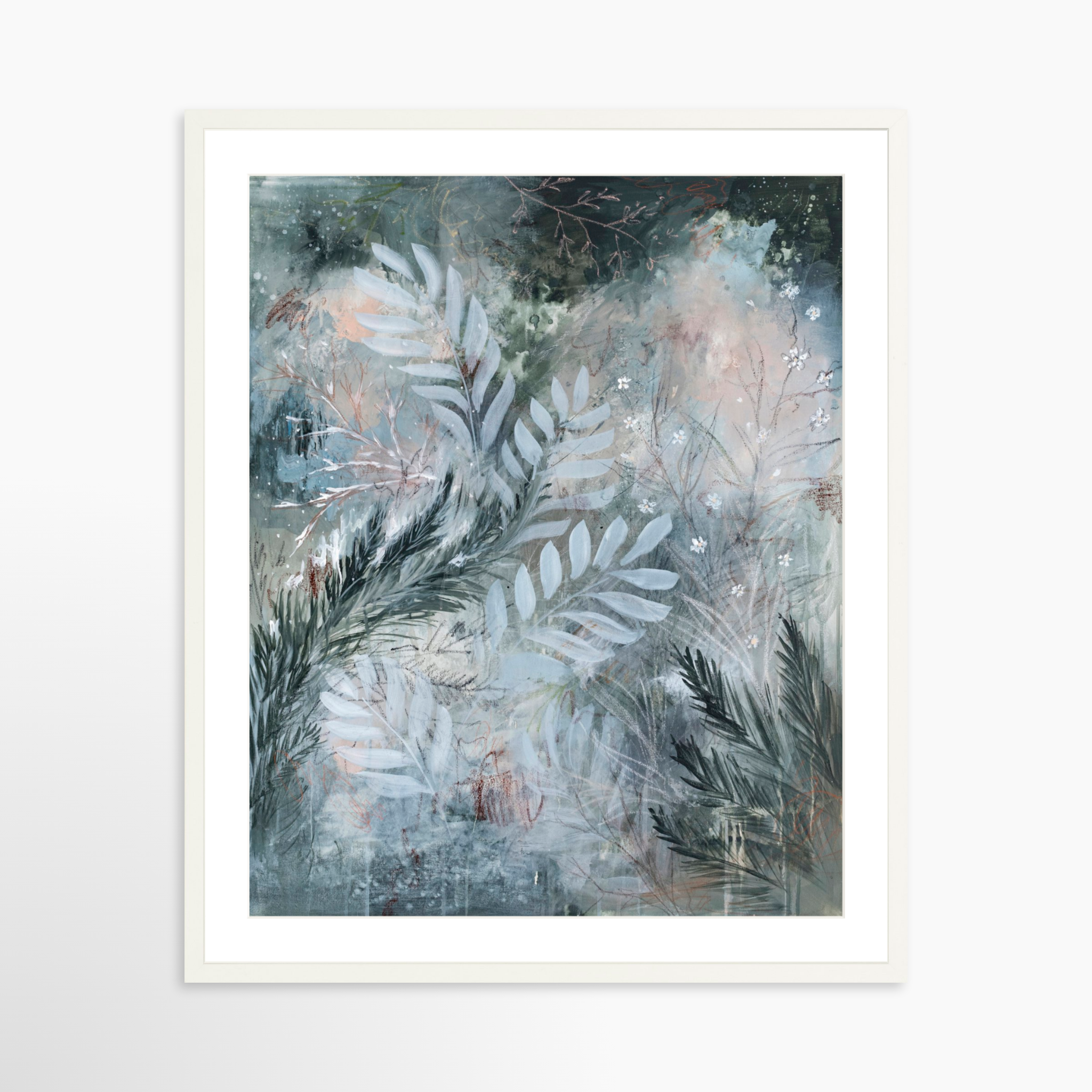 24x30 / White Frame + White Mat
