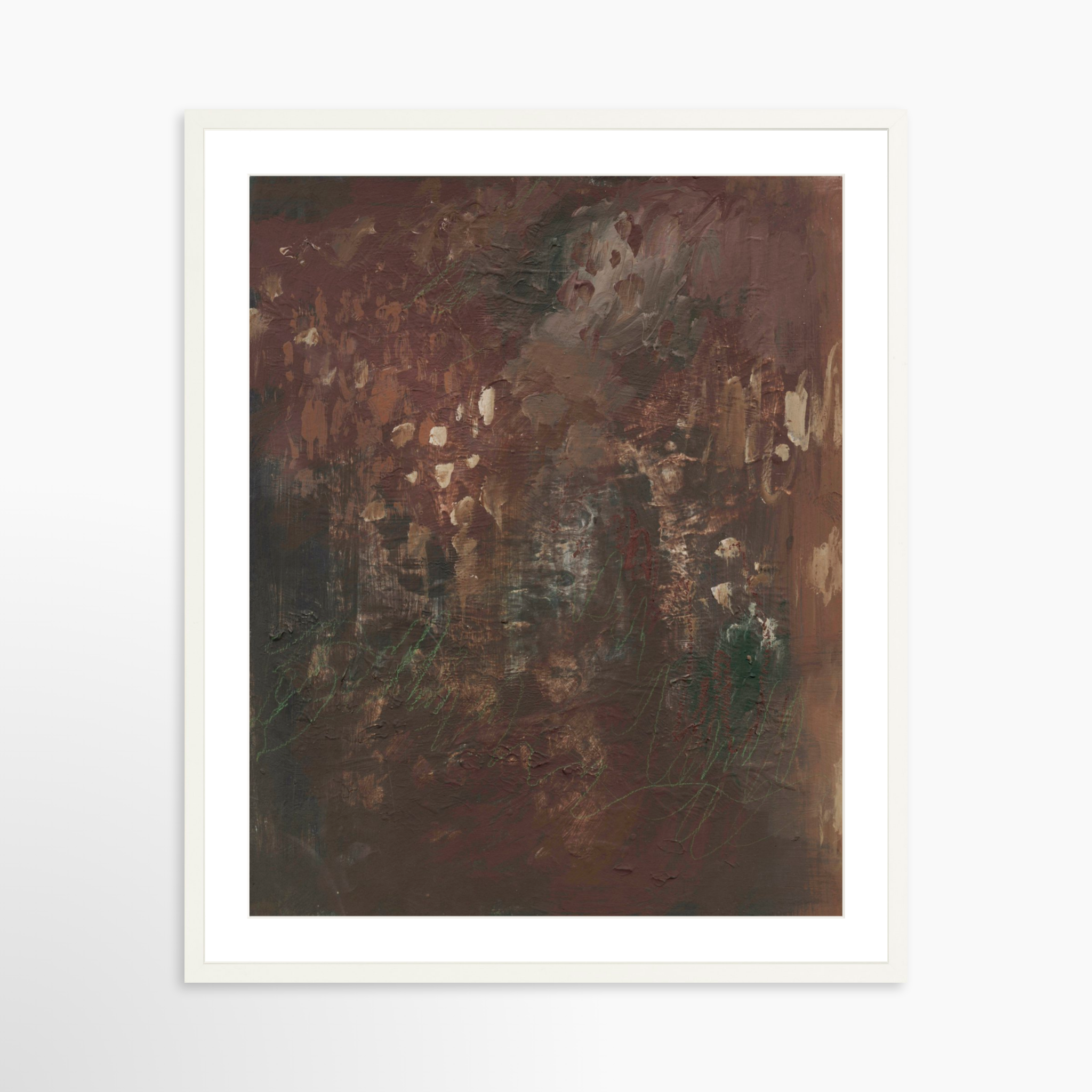 24x30 / White Frame + White Mat