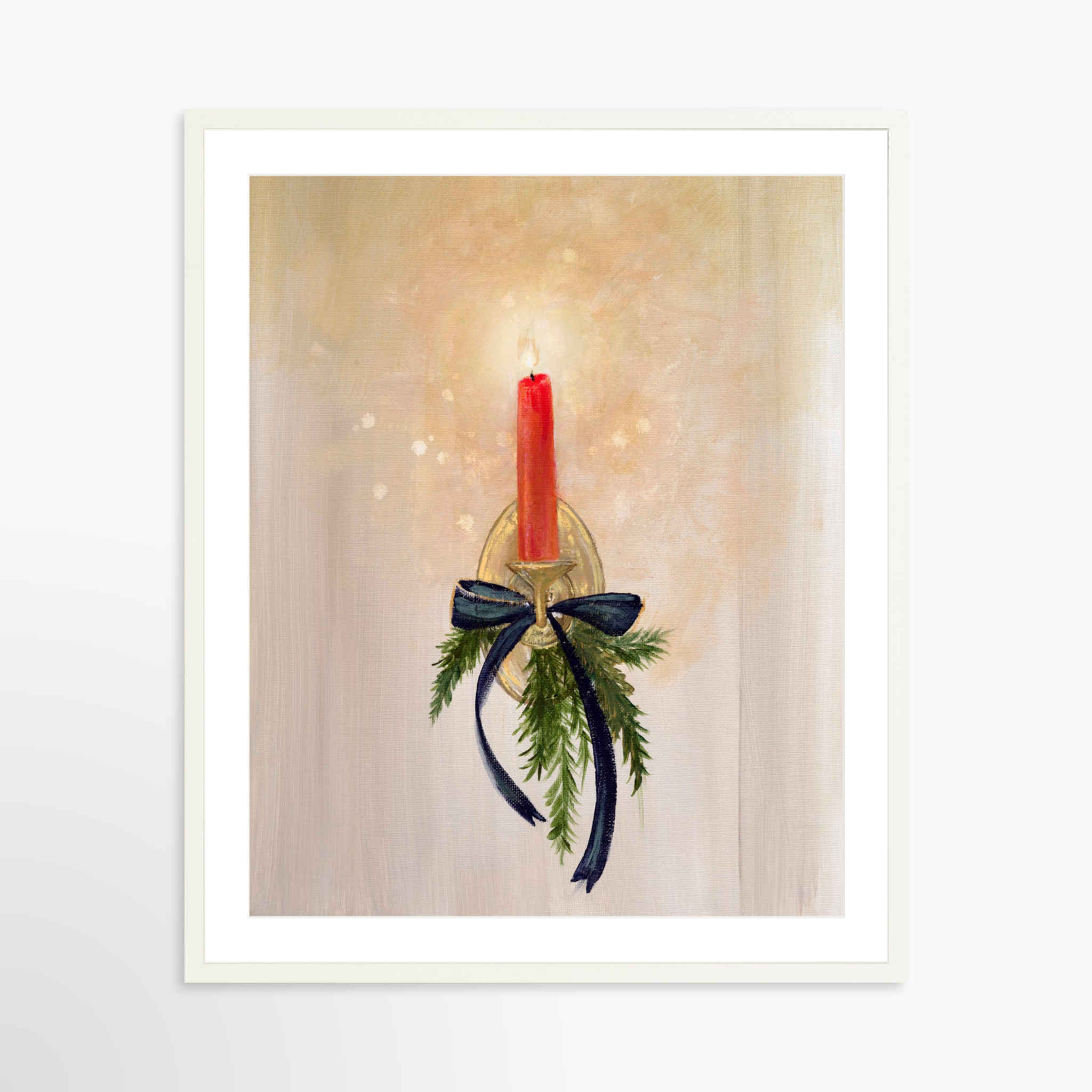 24x30 / White Frame + White Mat