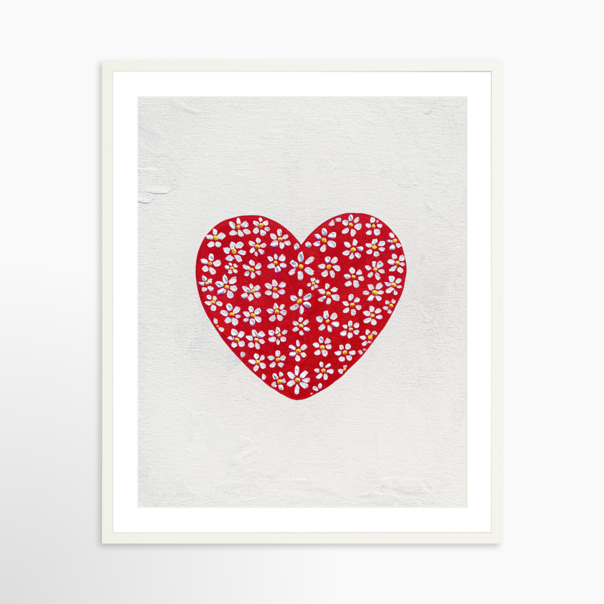 24x30 / White Frame + White Mat