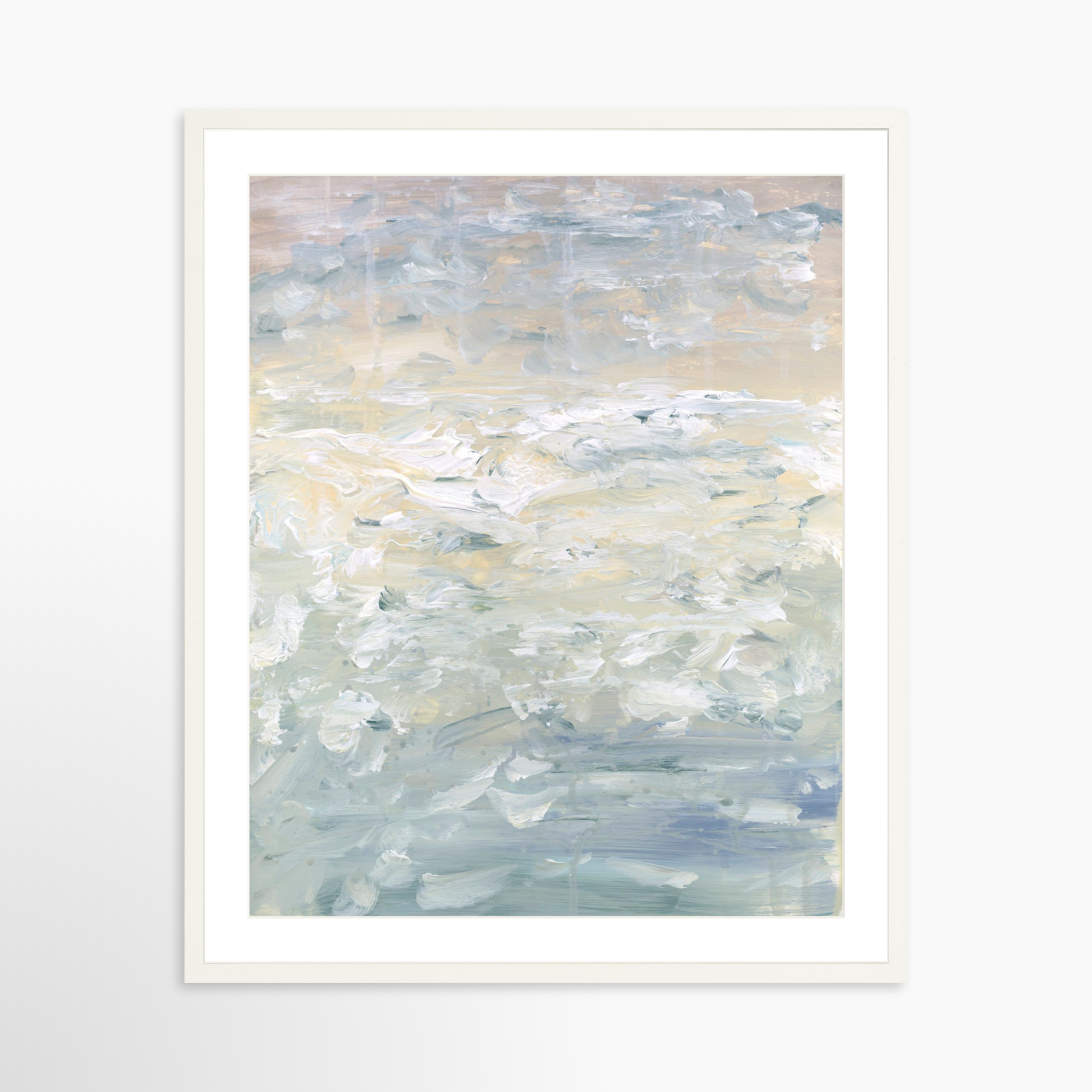 24x30 / White Frame + White Mat