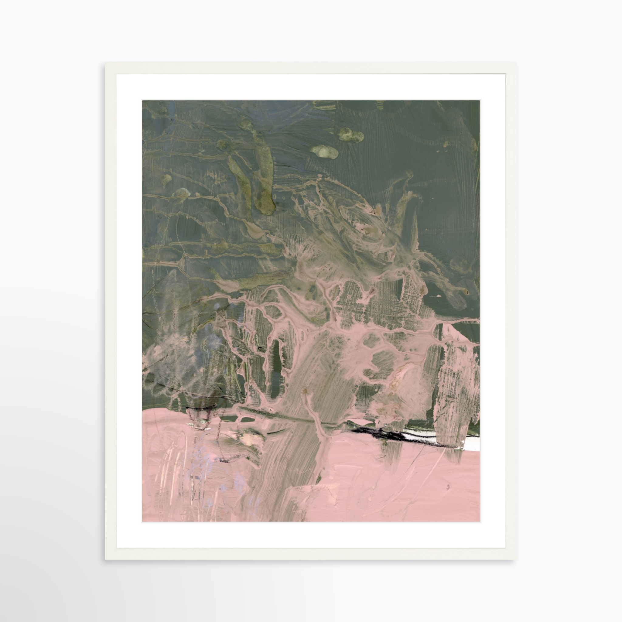 24x30 / White Frame + White Mat