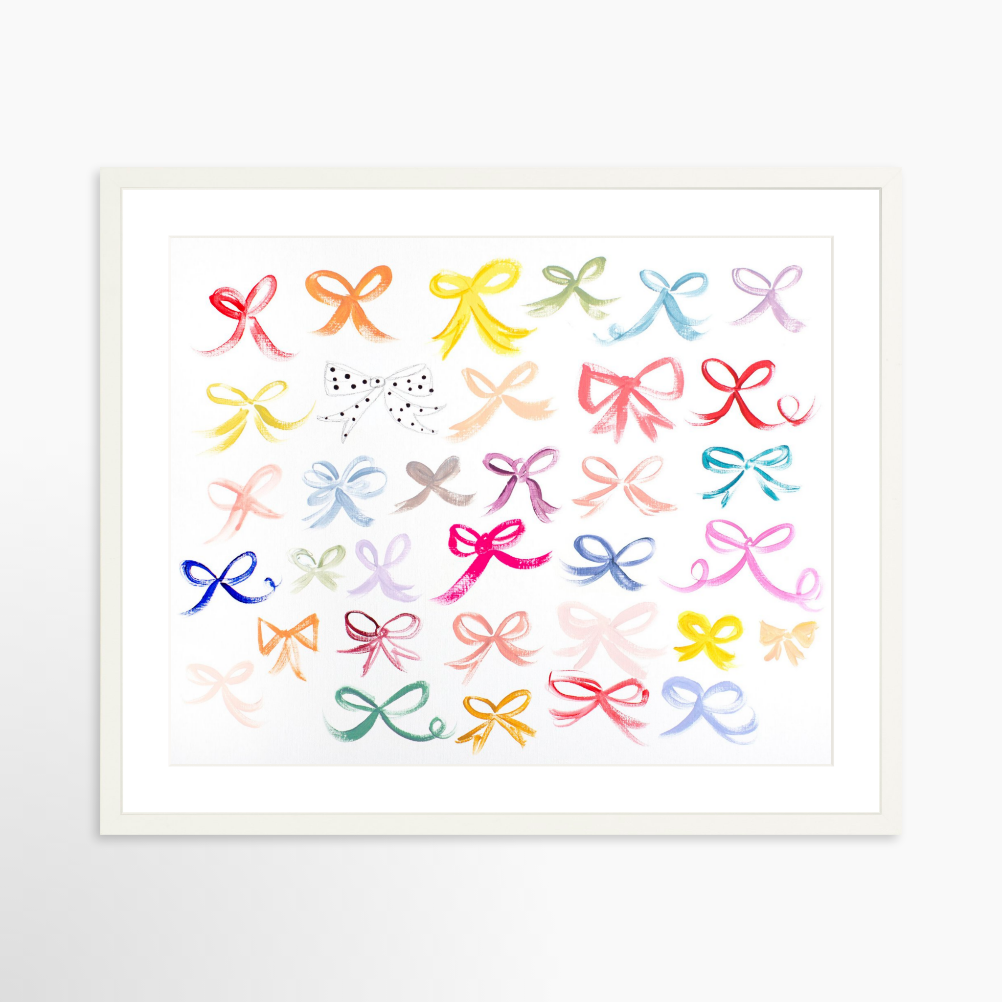 25x20 / White Frame + White Mat