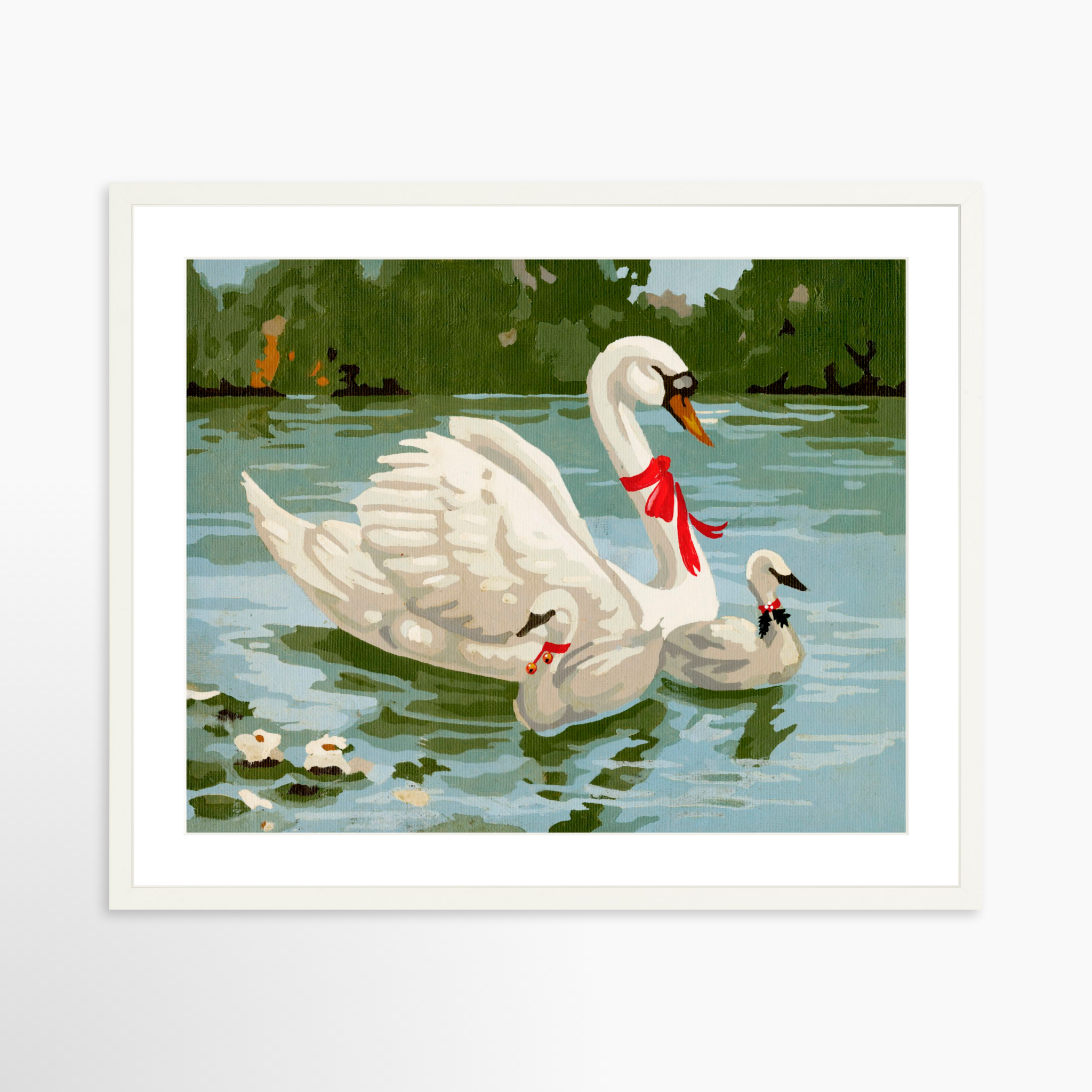 25x20 / White Frame + White Mat