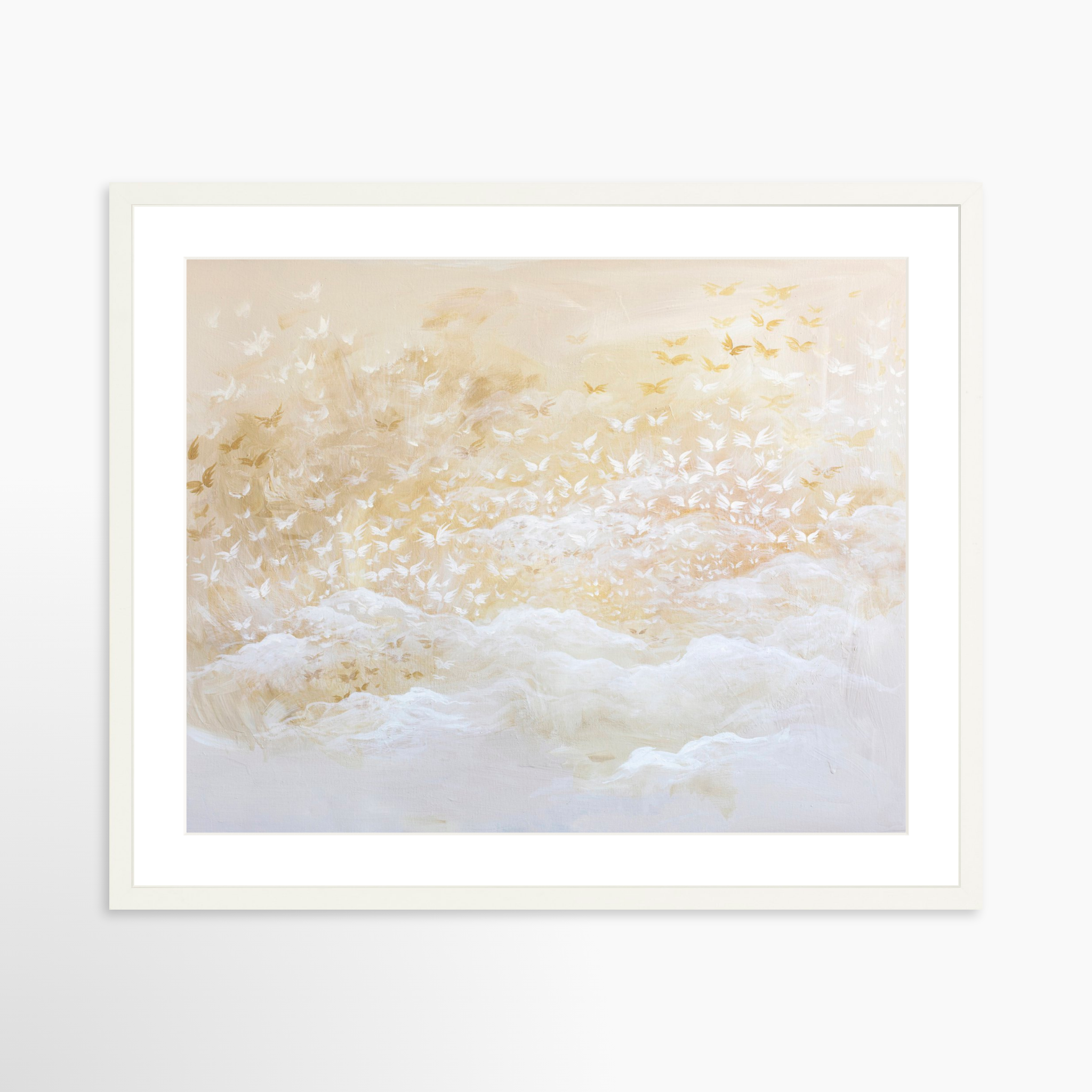 25x20 / White Frame + White Mat