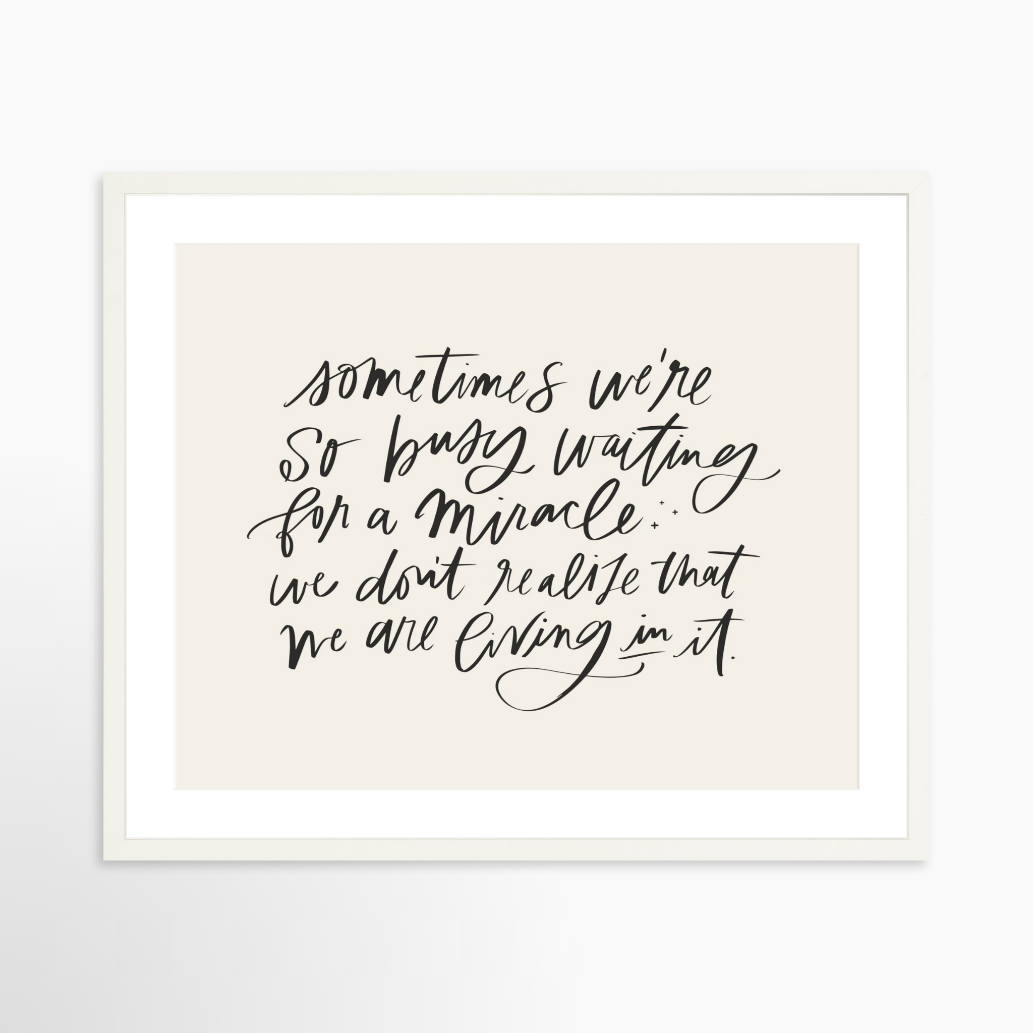 25x20 / White Frame + White Mat