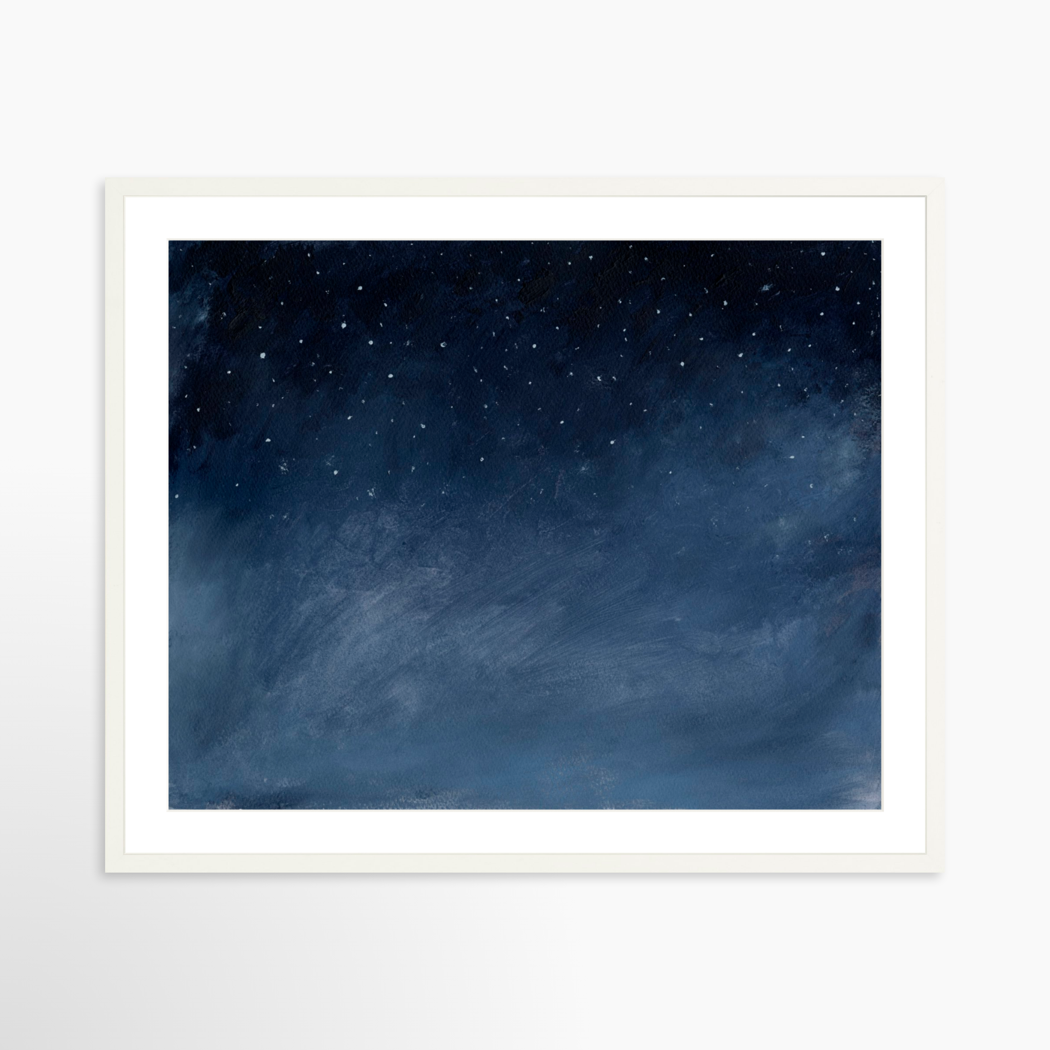 30x24 / White Frame + White Mat