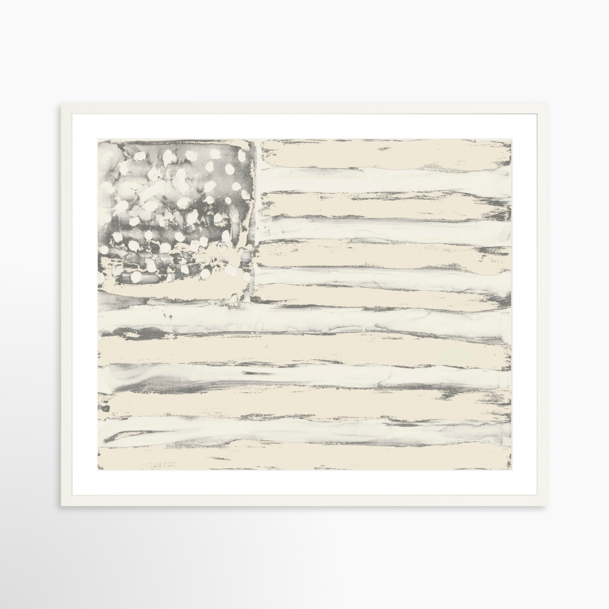 30x24 / White Frame + White Mat