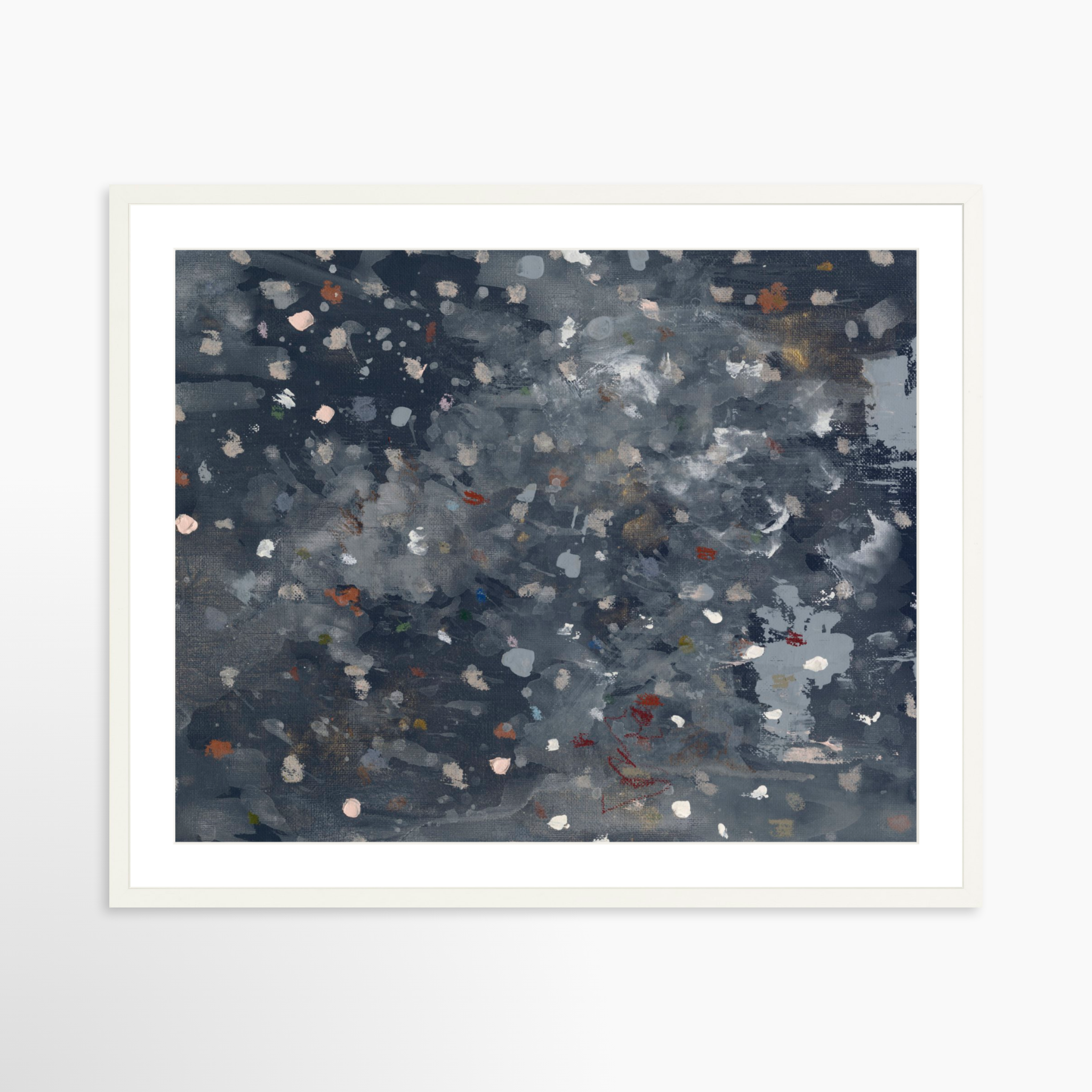 30x24 / White Frame + White Mat