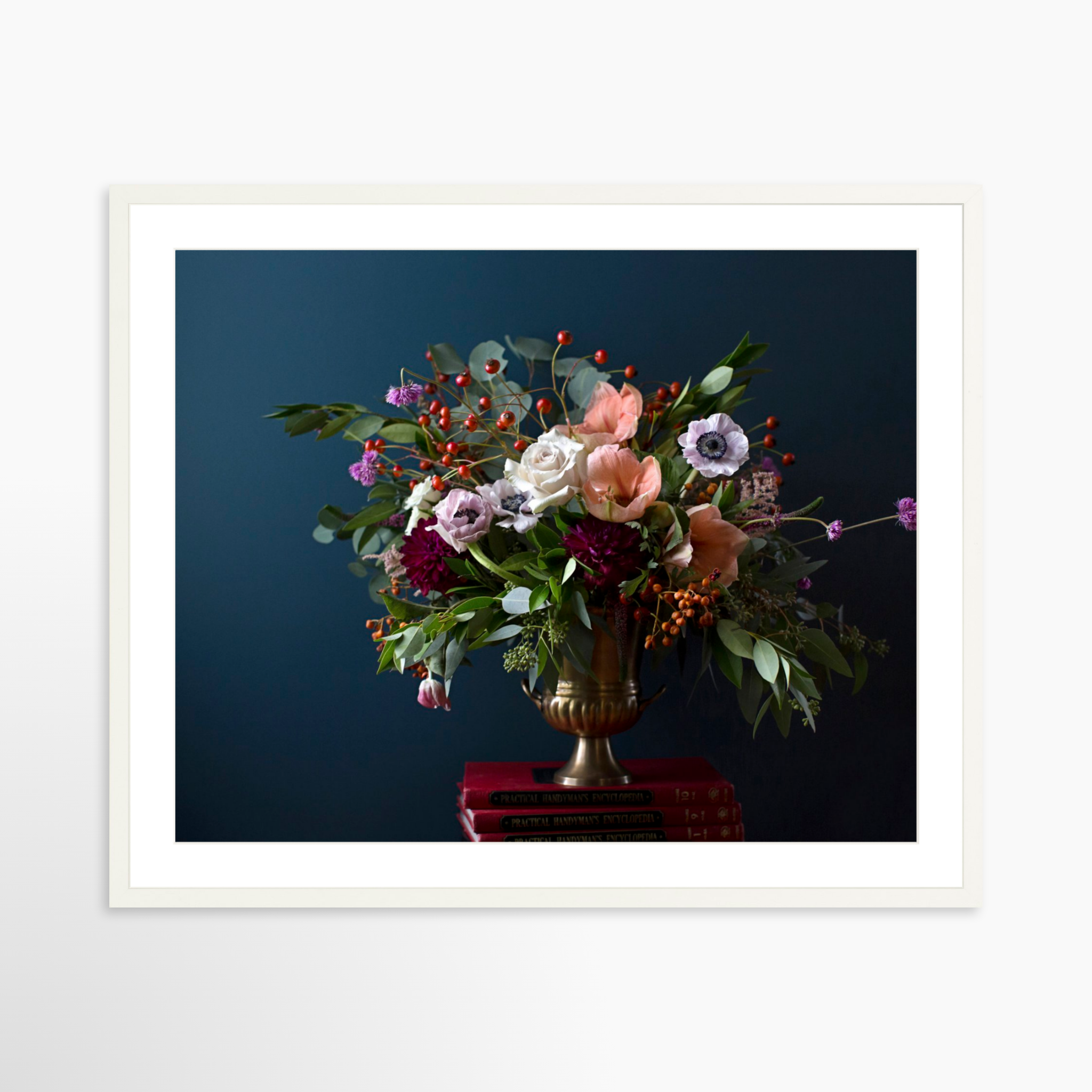 30x24 / White Frame + White Mat