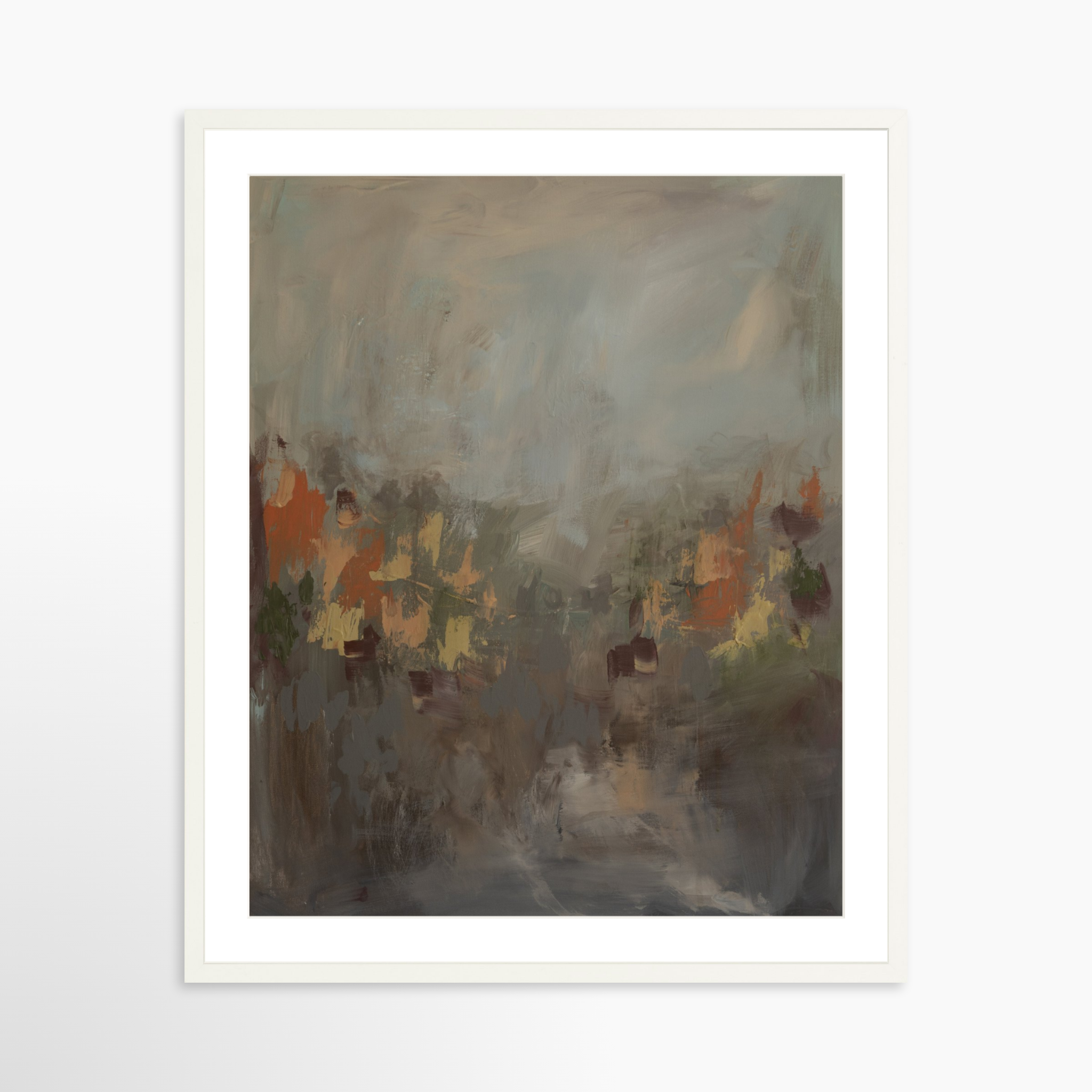 24x30 / White Frame + White Mat