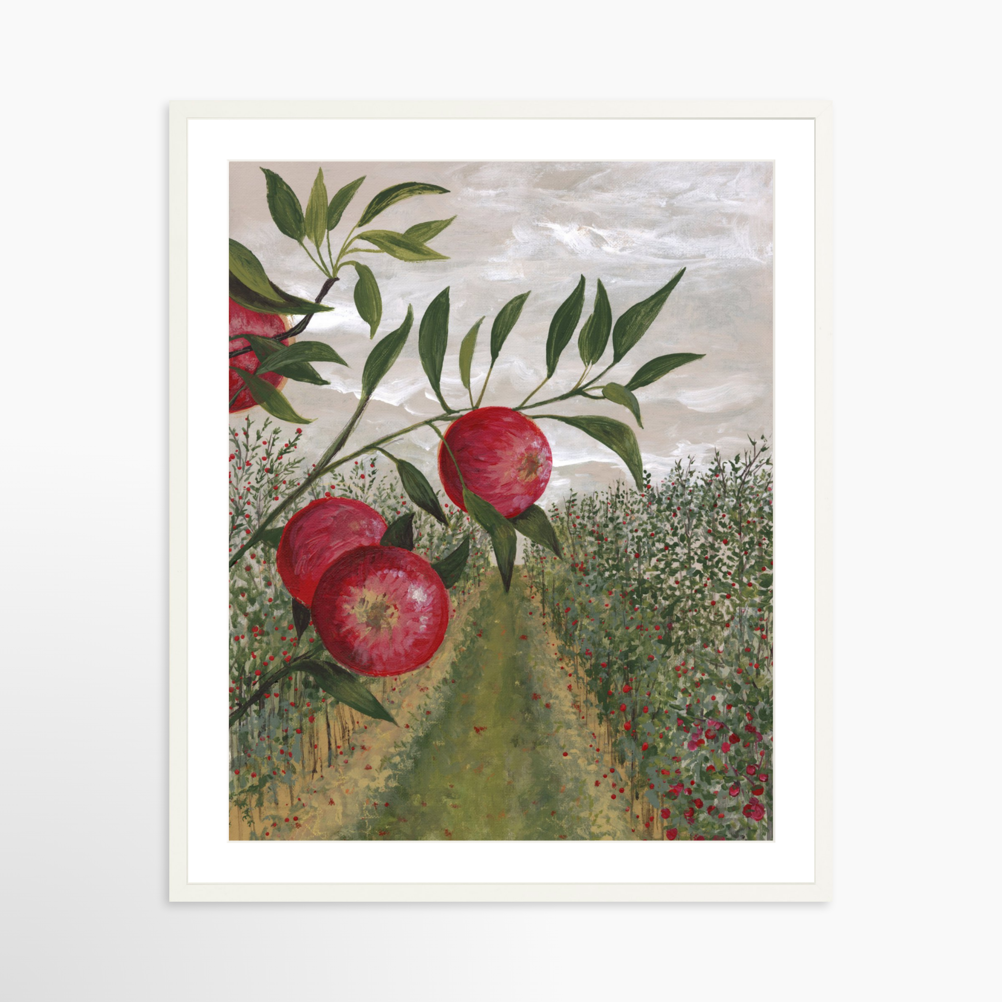 24x30 / White Frame + White Mat