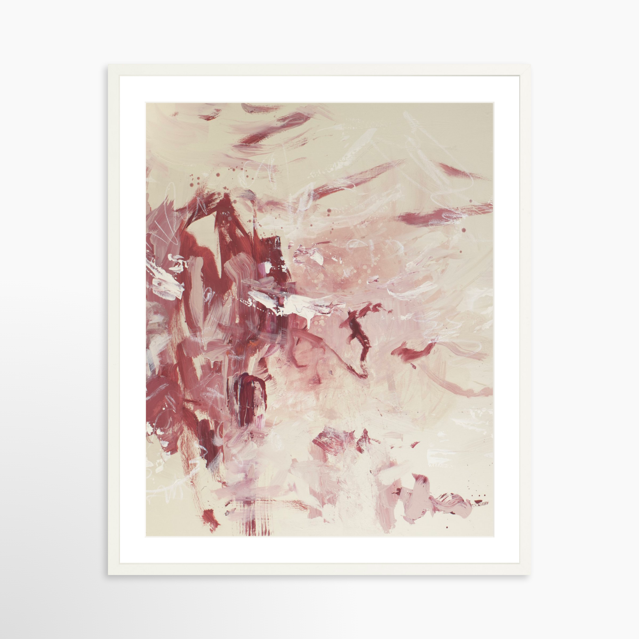 24x30 / White Frame + White Mat