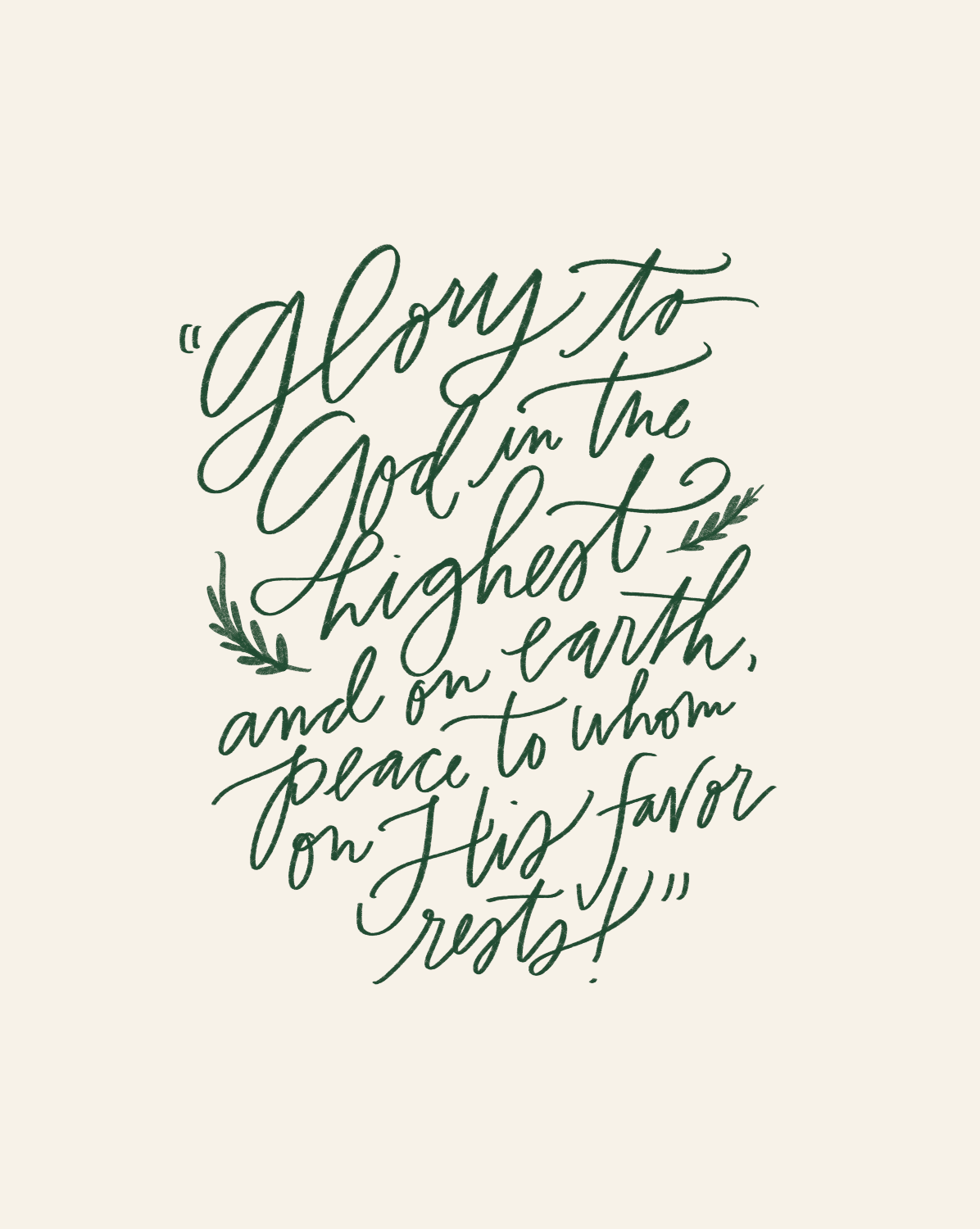 Glory to God Luxe Art Print