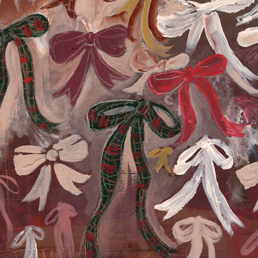 Ribbons & Bows Luxe Art Print . vertical