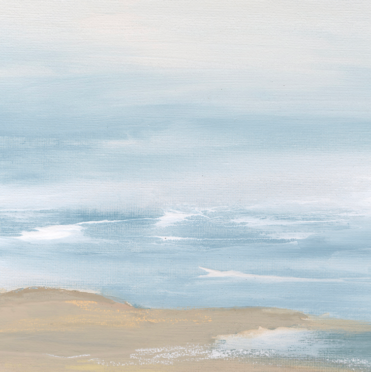 Beach Day Canvas Wall Art. Vertical