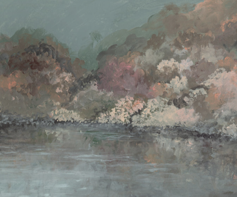 Autumn Shoreline Luxe Art Print