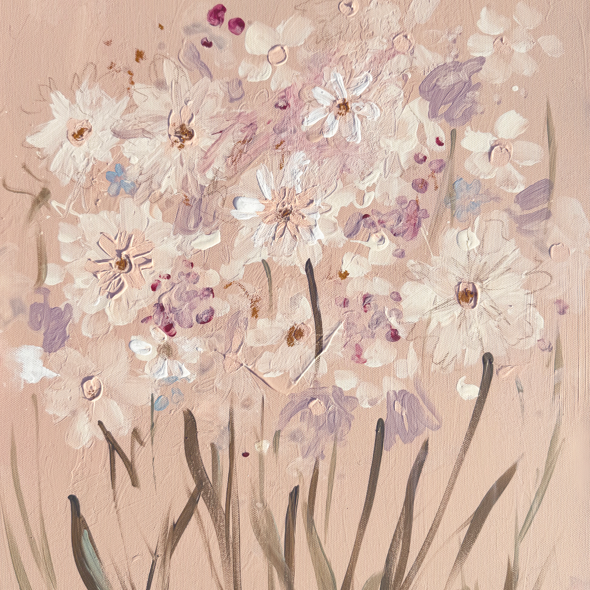 Blushing Blooms Luxe Art Print